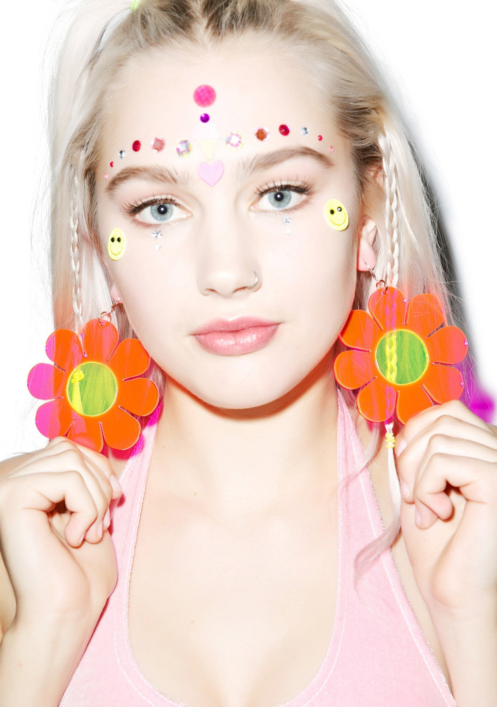 Flower Powerz Earrings - Light Green