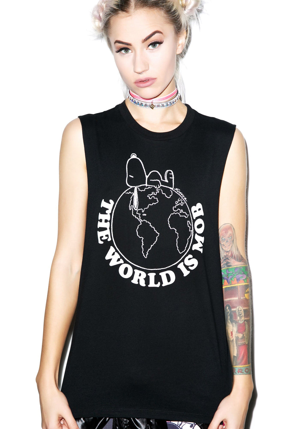 The World Is Mob Muscle Tee - Black