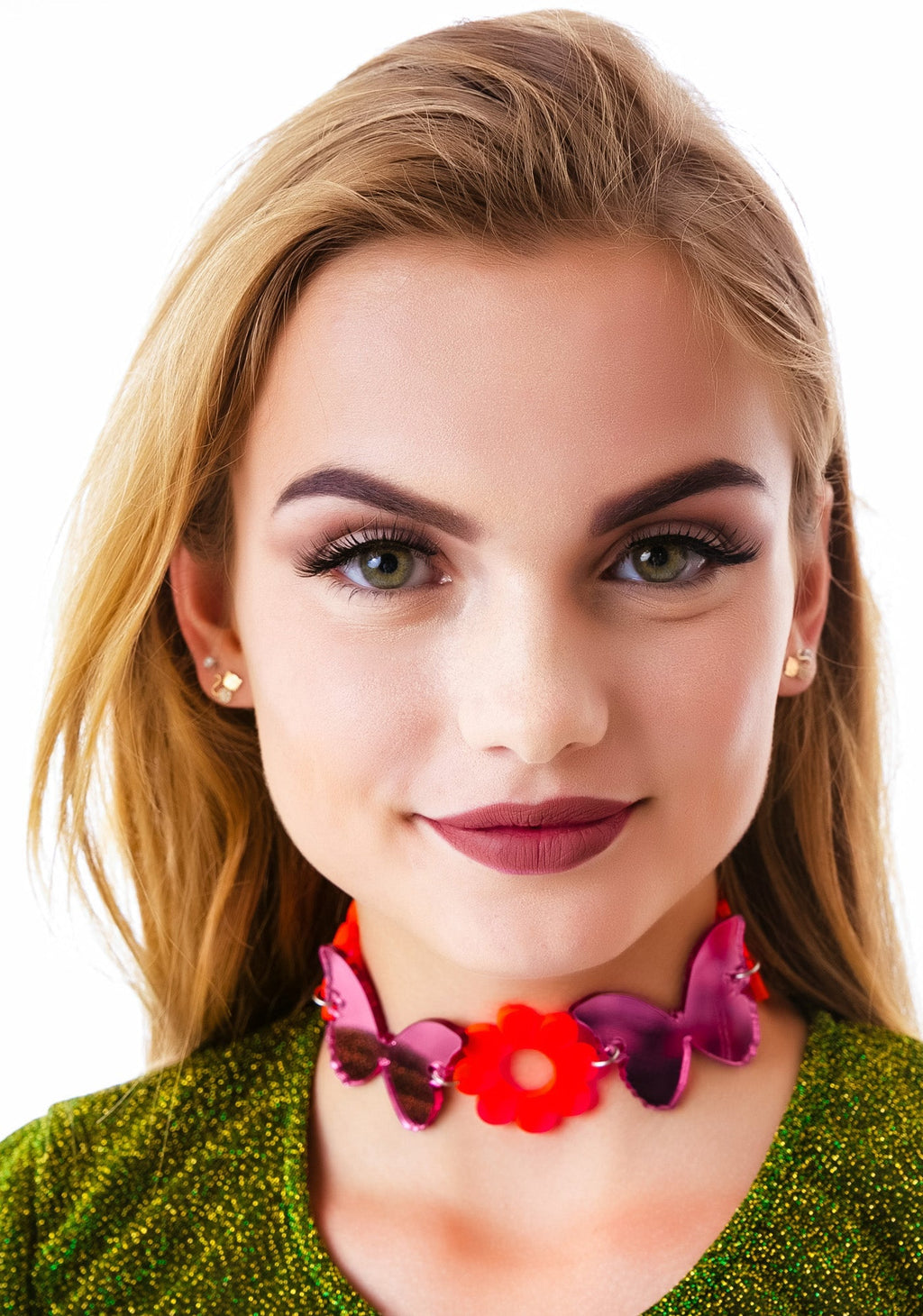 Madame Butterfly Dreamz Choker - Green