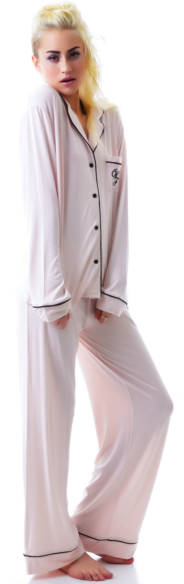 Je T'aime Classic PJ Set - Black