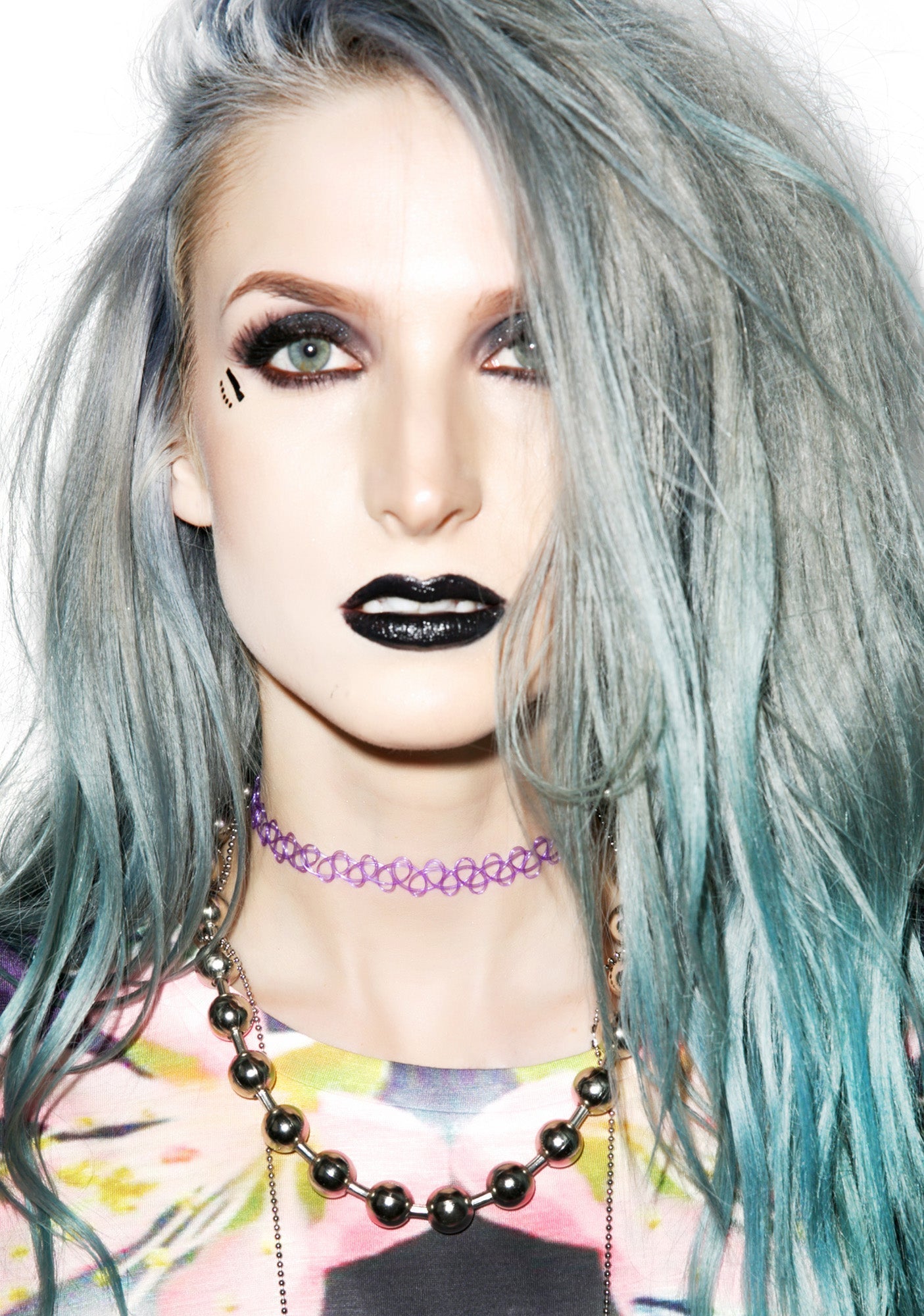 Mermaid Tattoo Choker - Purple