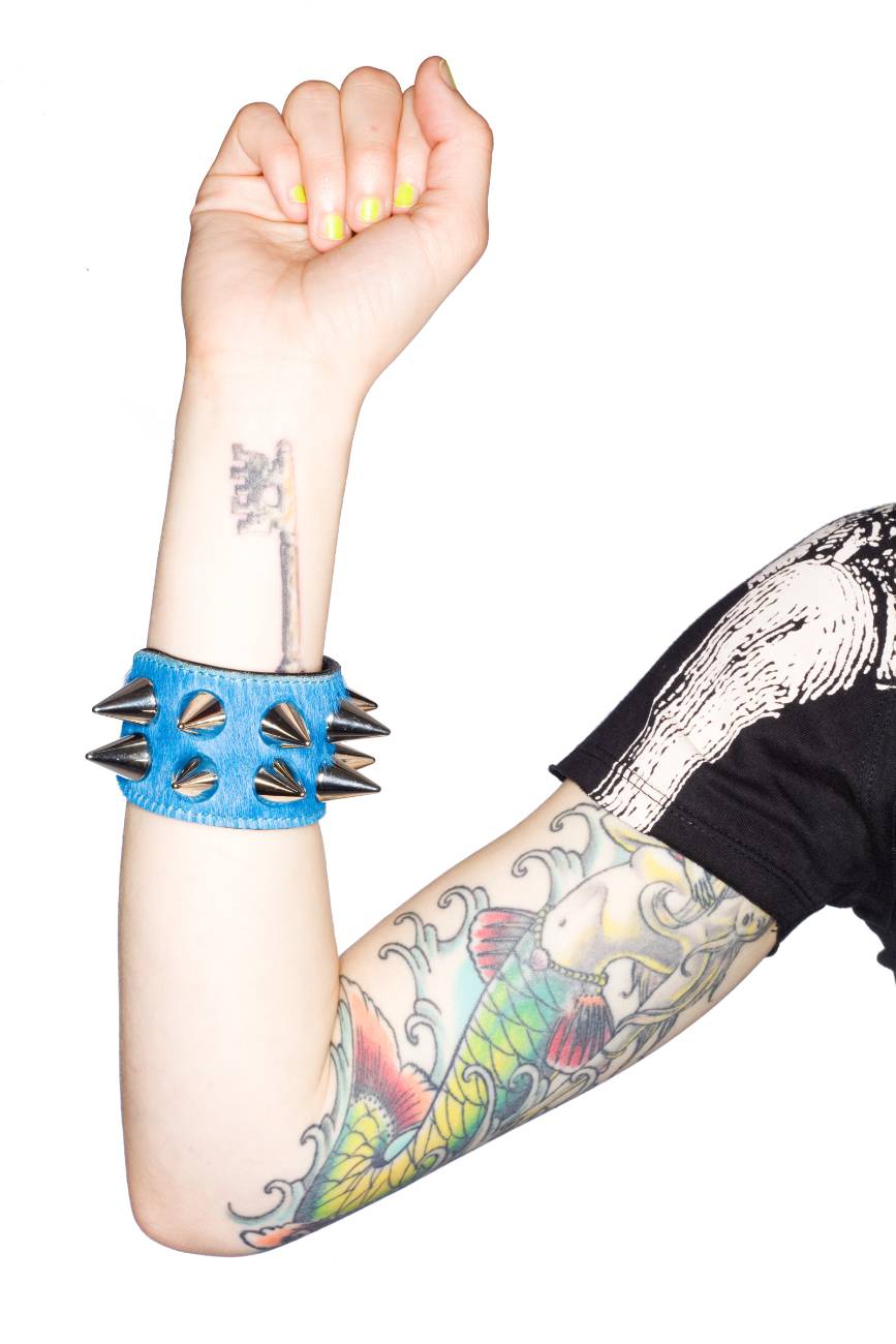 Alessia Double Silver Bracelet - Light Blue