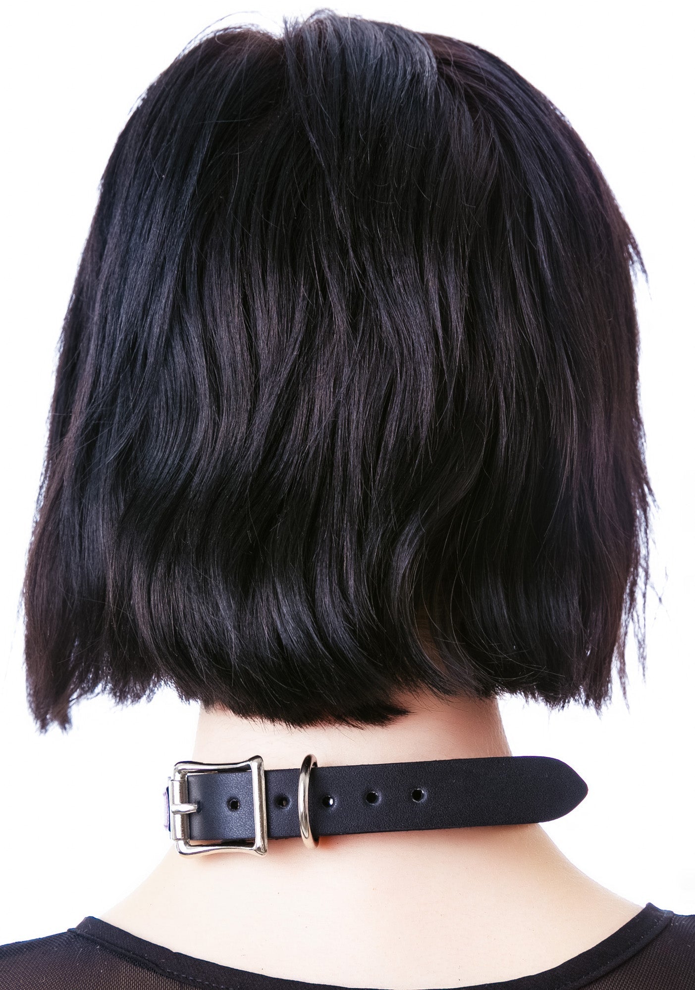 Strap Tease Leather Choker - Red