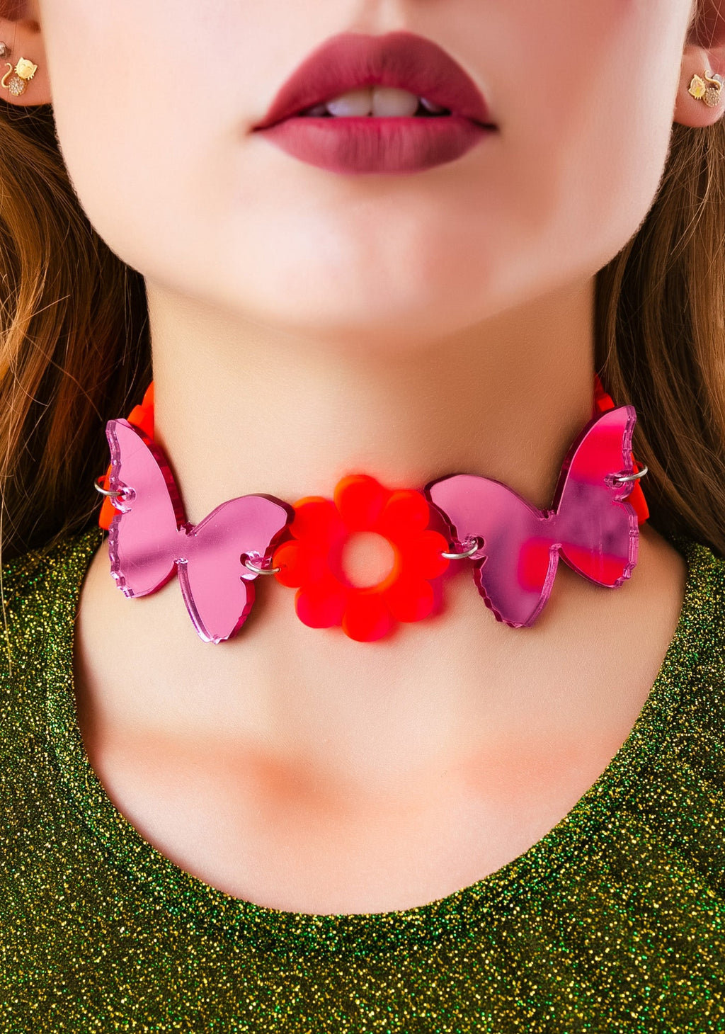 Madame Butterfly Dreamz Choker - Green