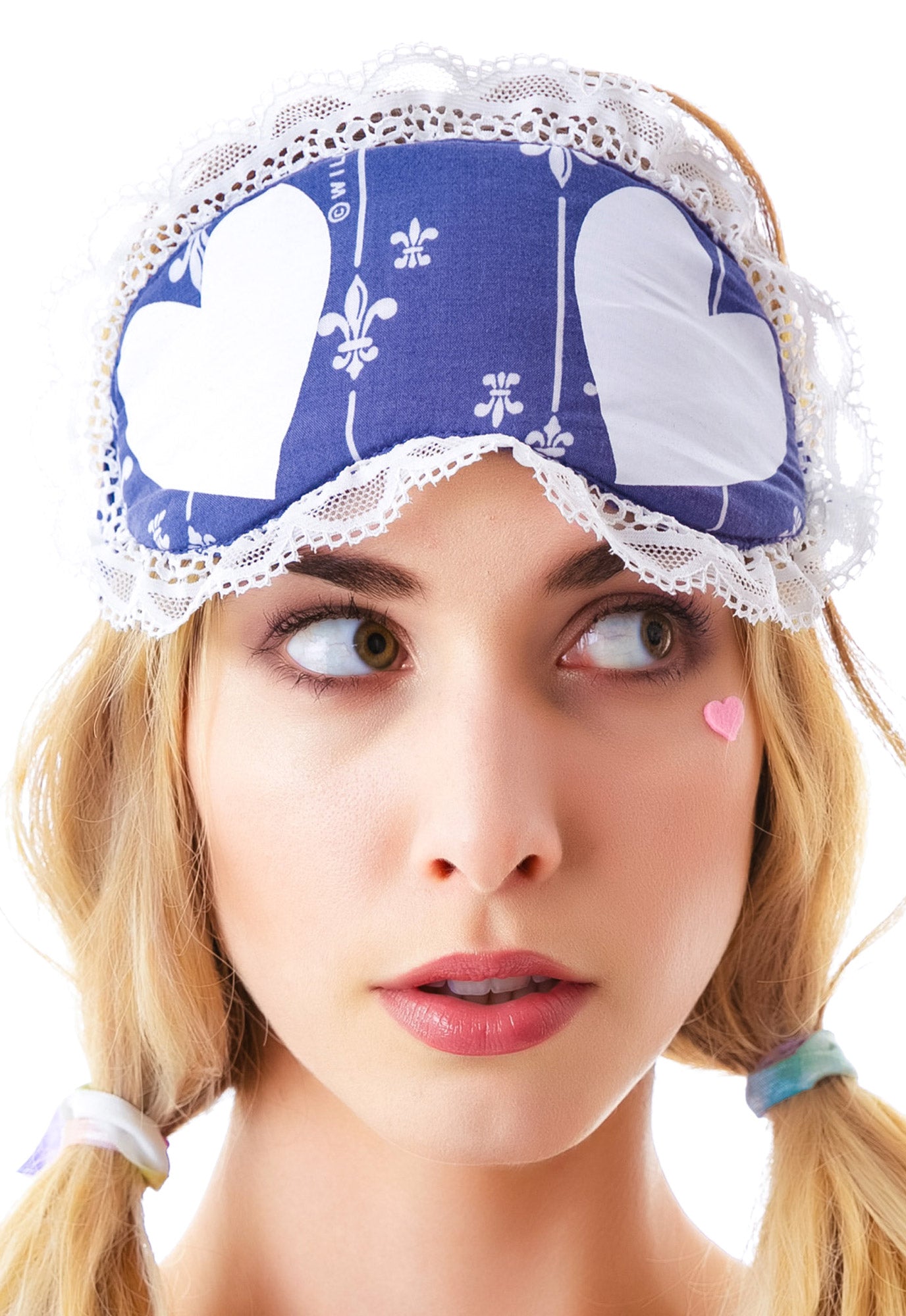 Cheeky Hearts Eye Mask - Gray