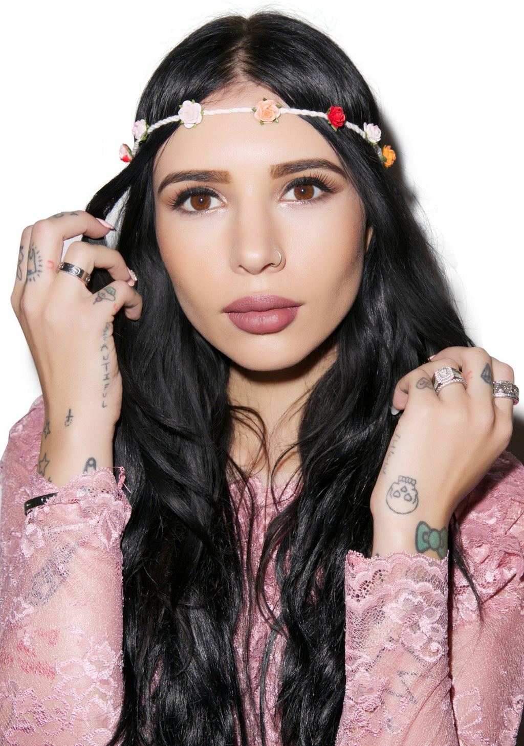 Bella Floral Headband - Purple