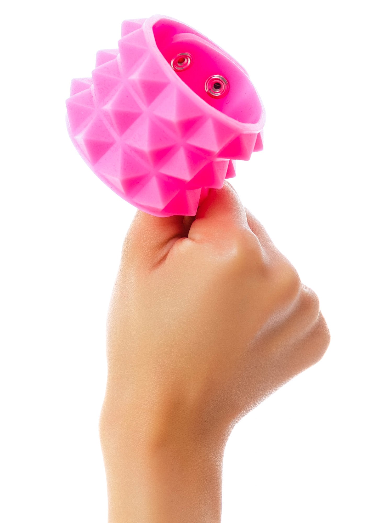 Giza Triple Pyramid Rubber Bracelet - Pink