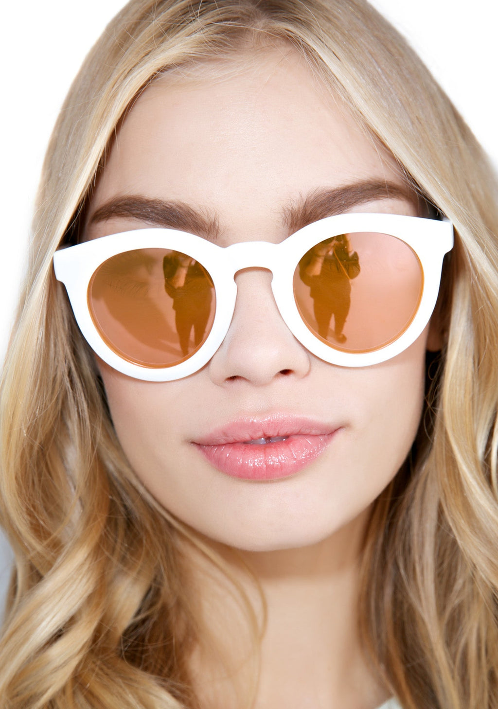The White TV Eye Sunglasses - Off White