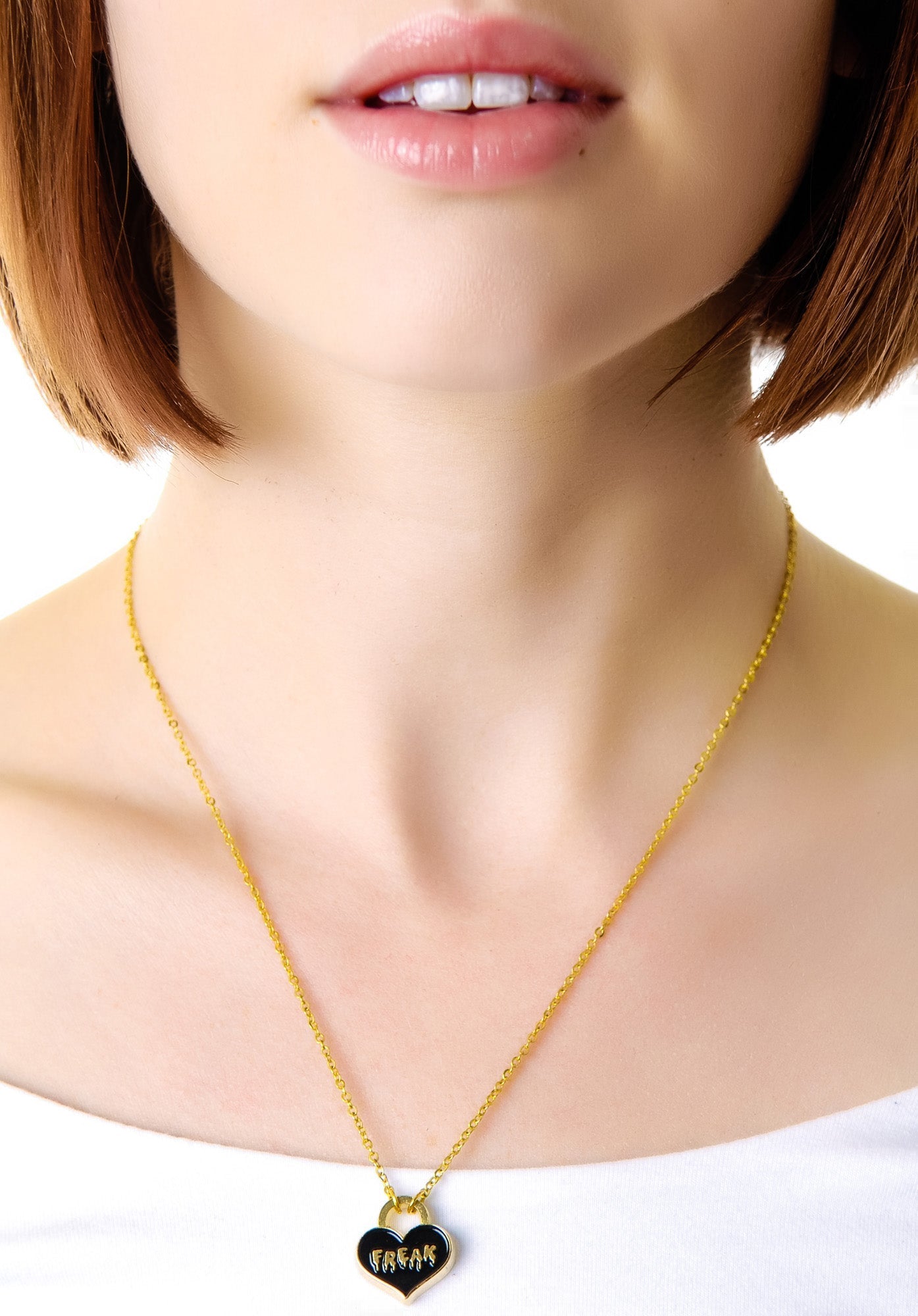 Freak Heart Necklace - Gold