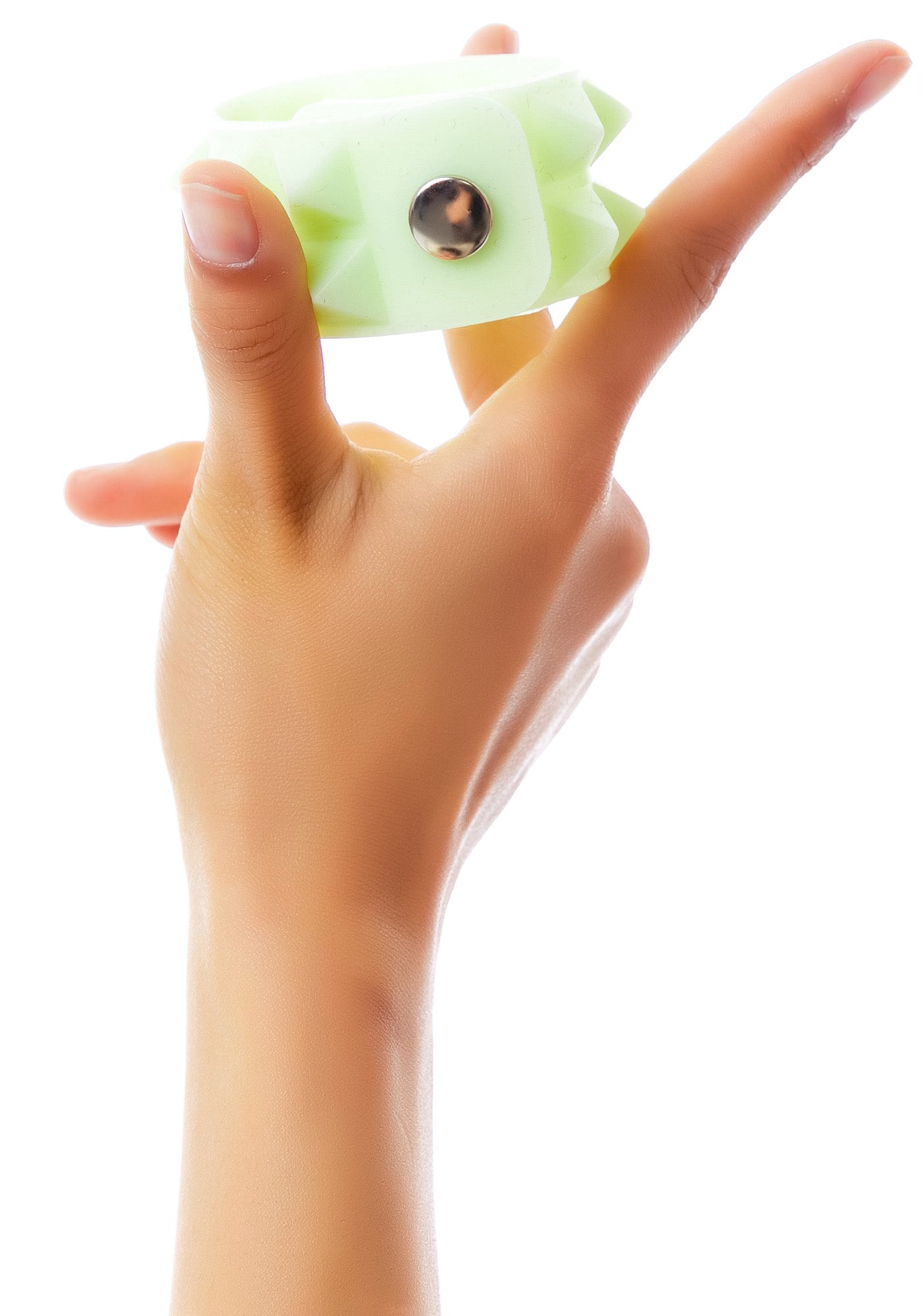 Luxor Double Pyramid Rubber Bracelet - Purple