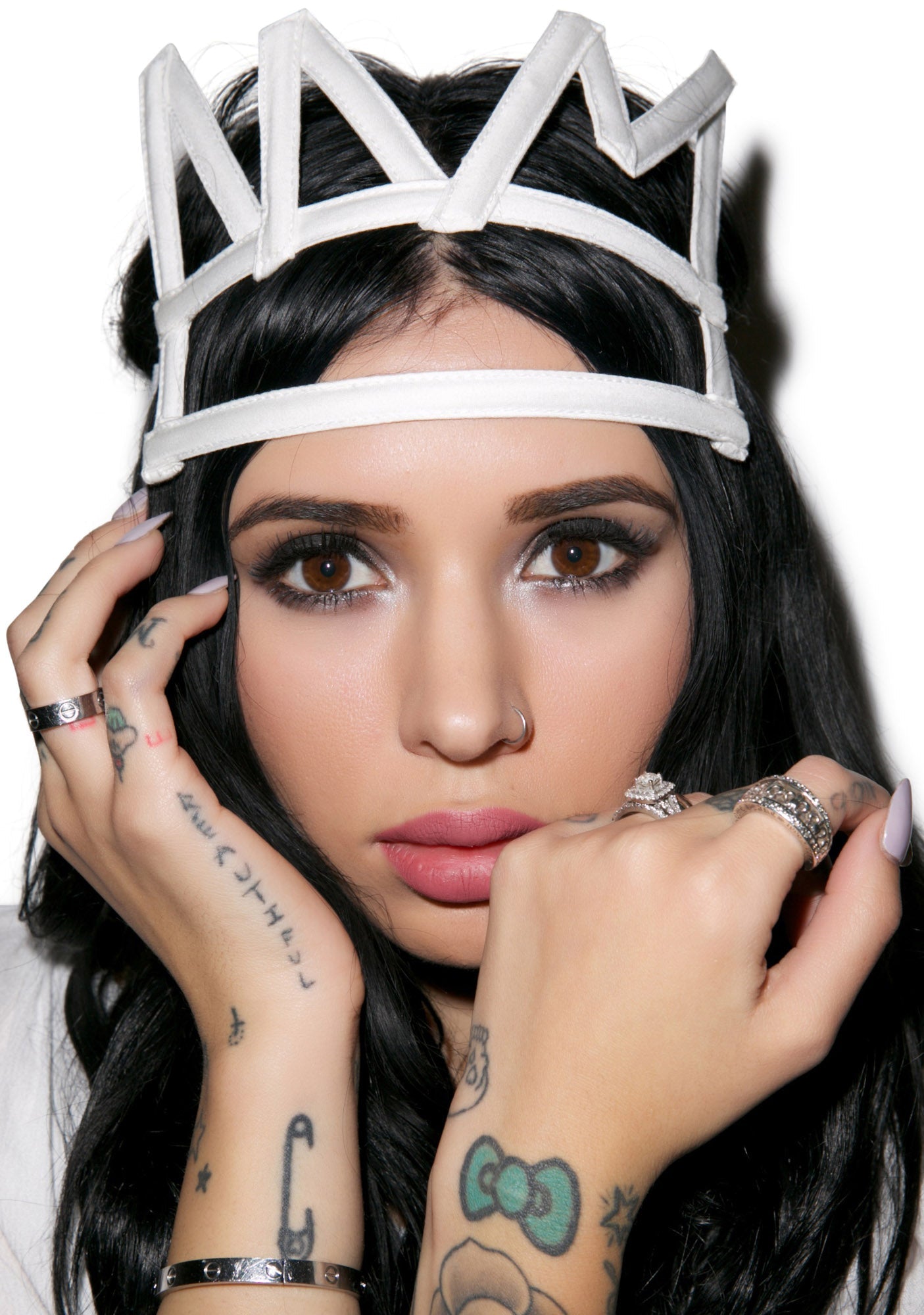 Crown Headband - White