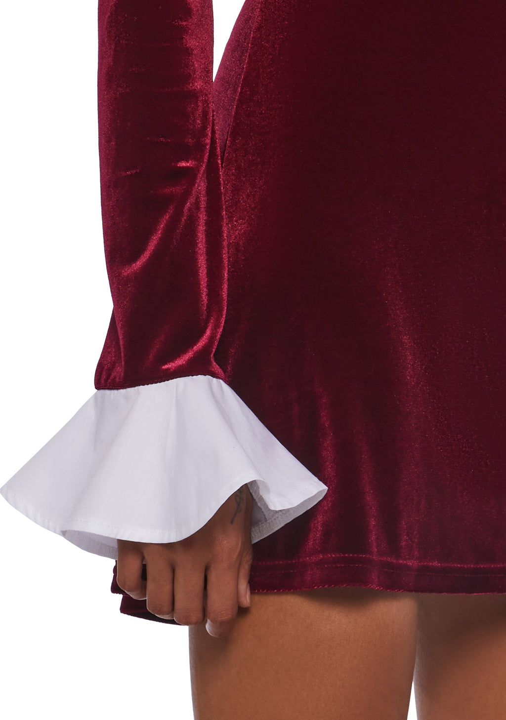 Macchiato Sessions Velvet Dress - Red