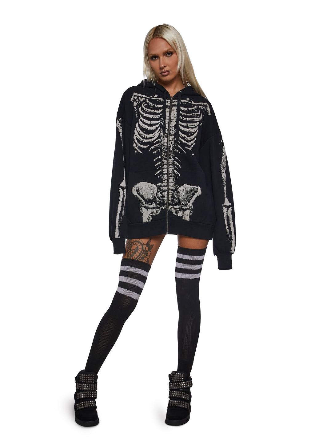 Spine Chiller Zip-Up Hoodie