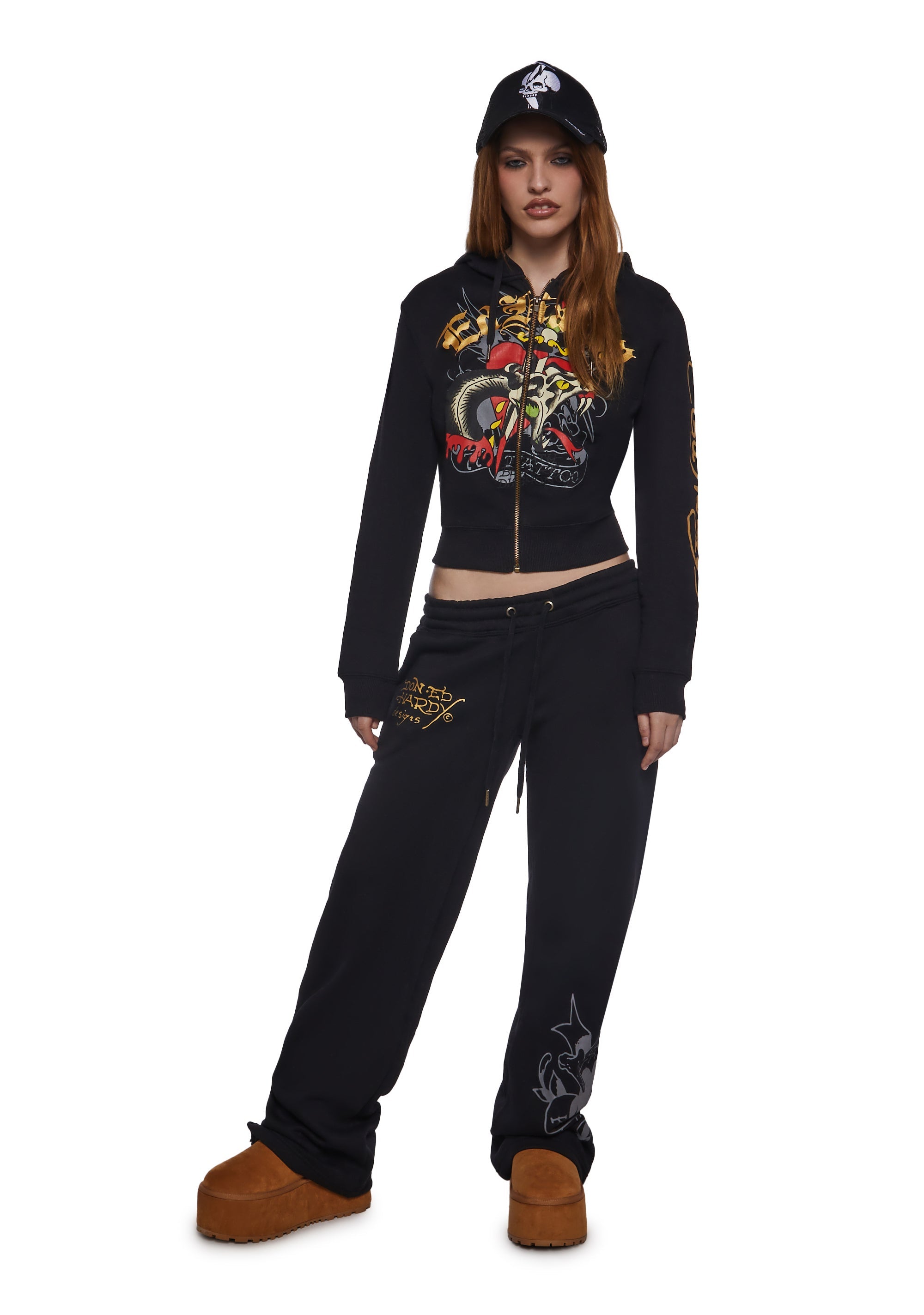 Heart Snake Zip Front Hoodie