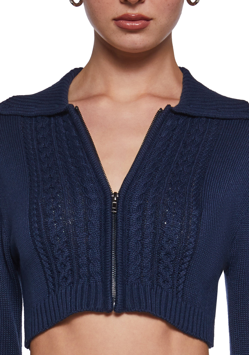 Share Notes Cable Knit Sweater