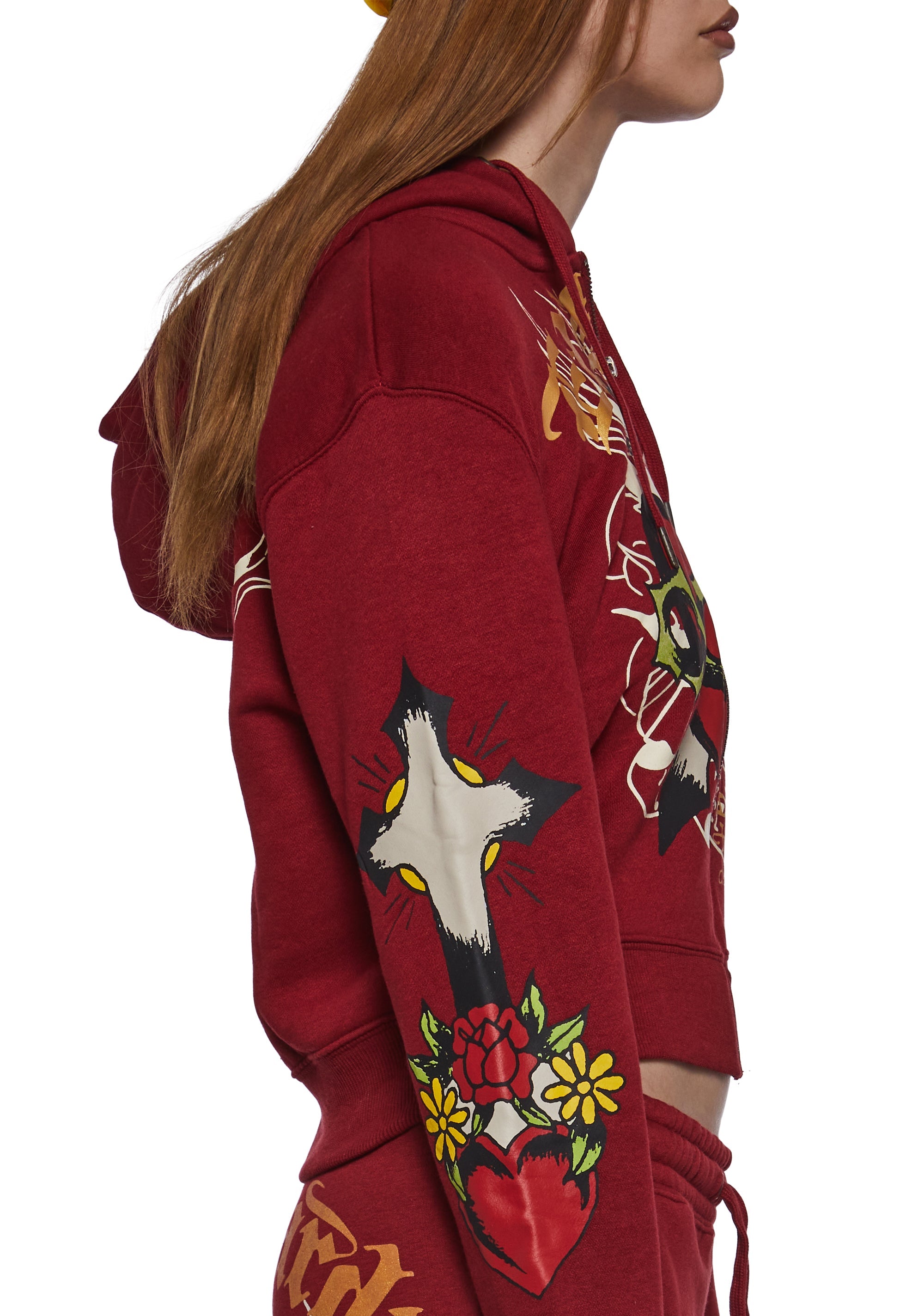Sacred Heart Zip Front Hoodie