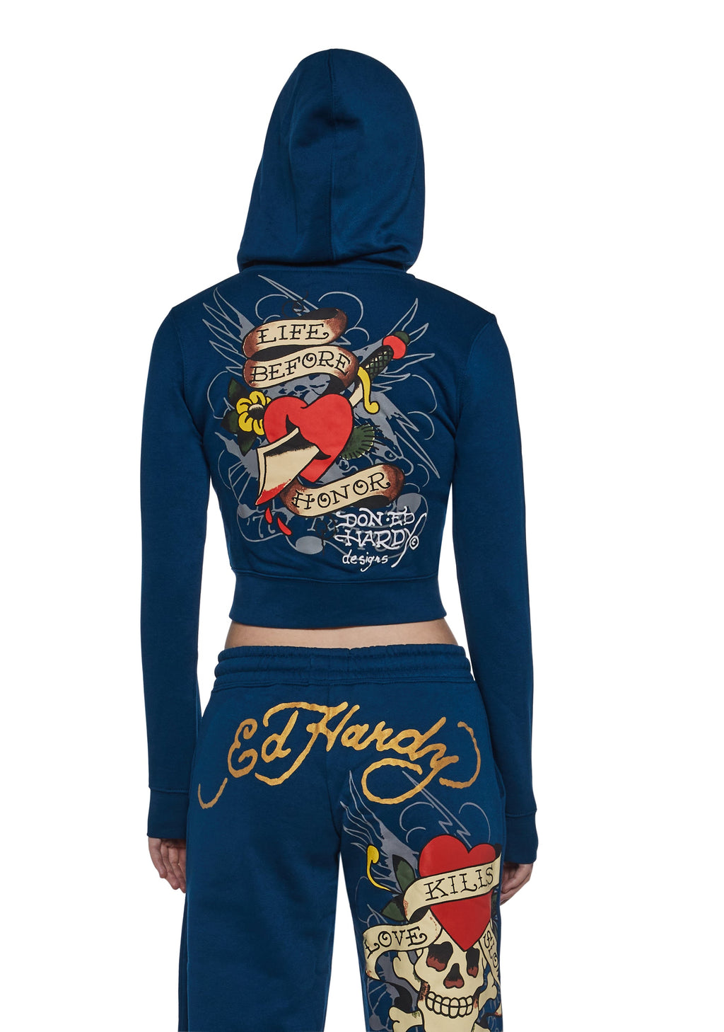 LKS Skull Zip Front Hoodie