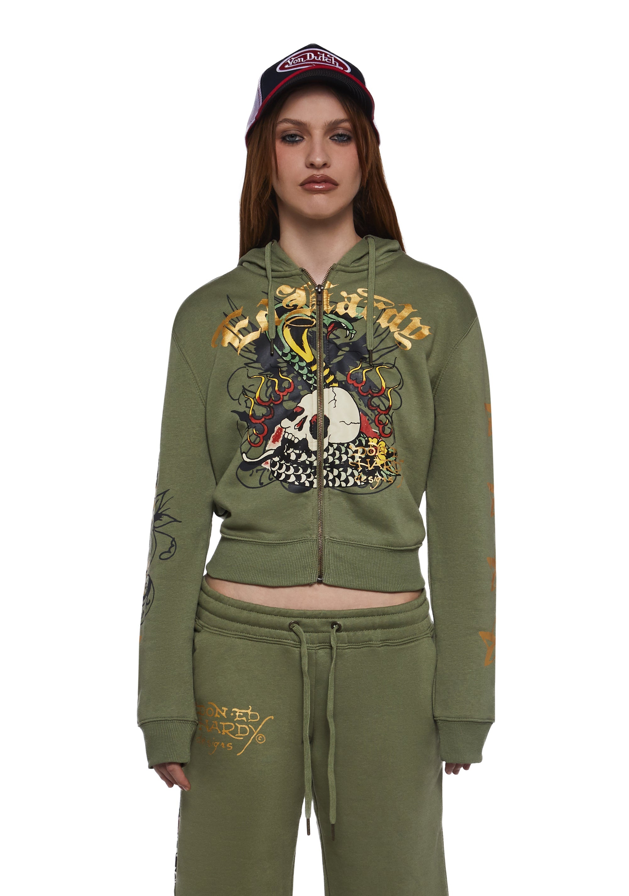 Cobra Flame Zip Front Hoodie