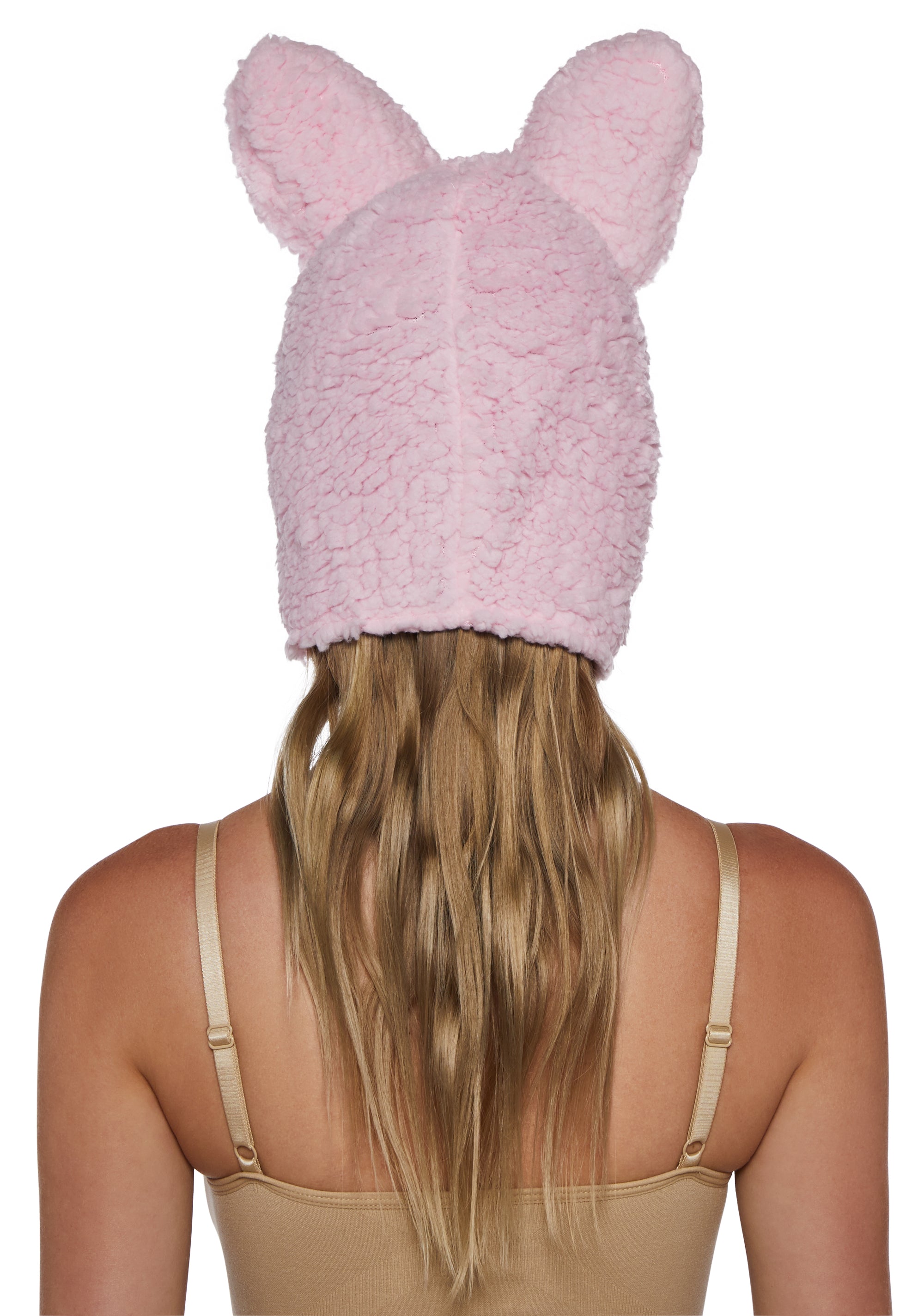 Little Monster Costume Hood - Pink