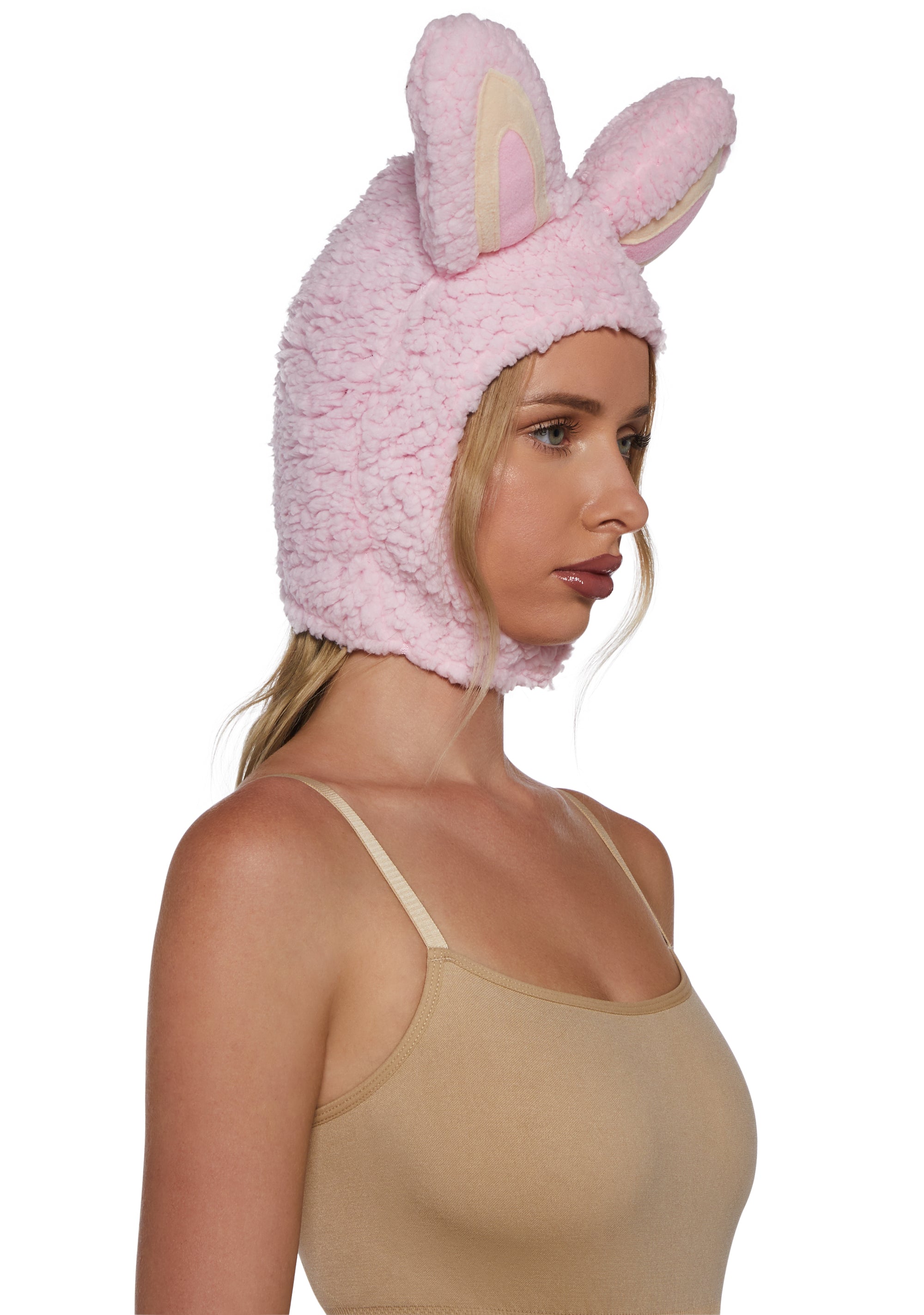 Little Monster Costume Hood - Pink