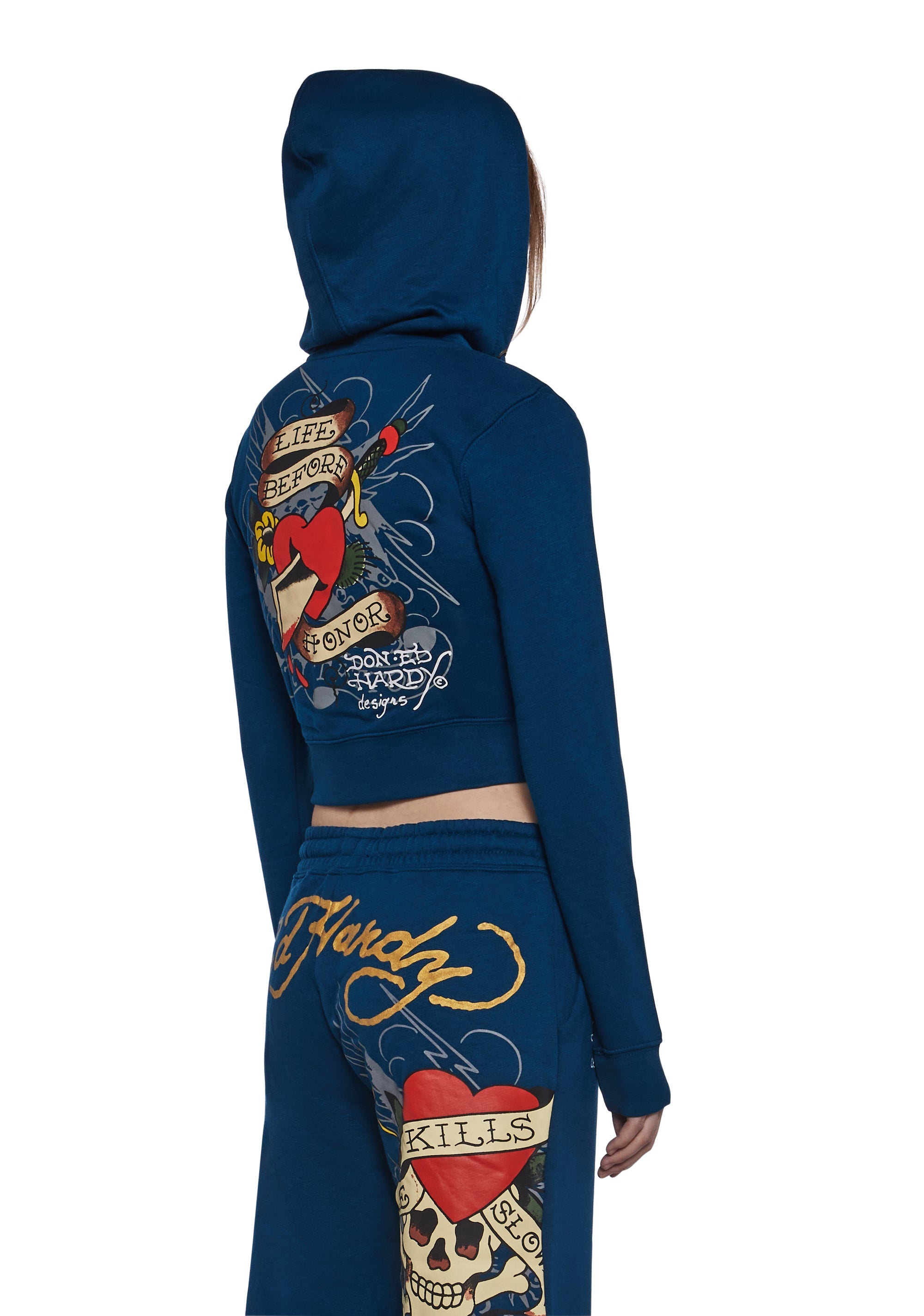 LKS Skull Zip Front Hoodie