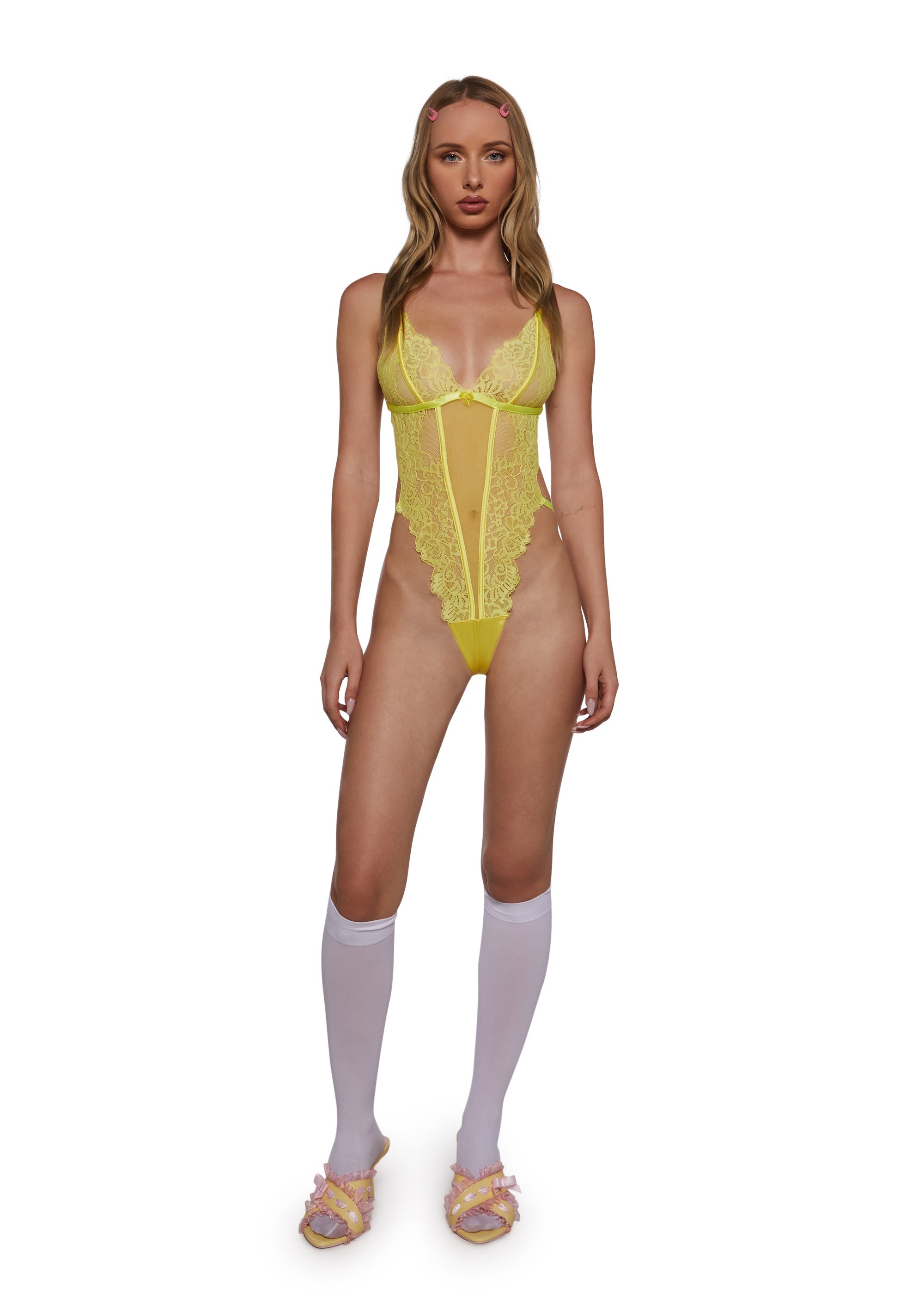 Kiss And Bloom Lace Teddy