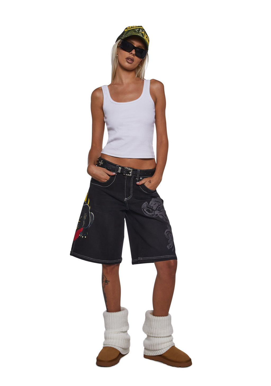 Panther Heart Denim Jorts