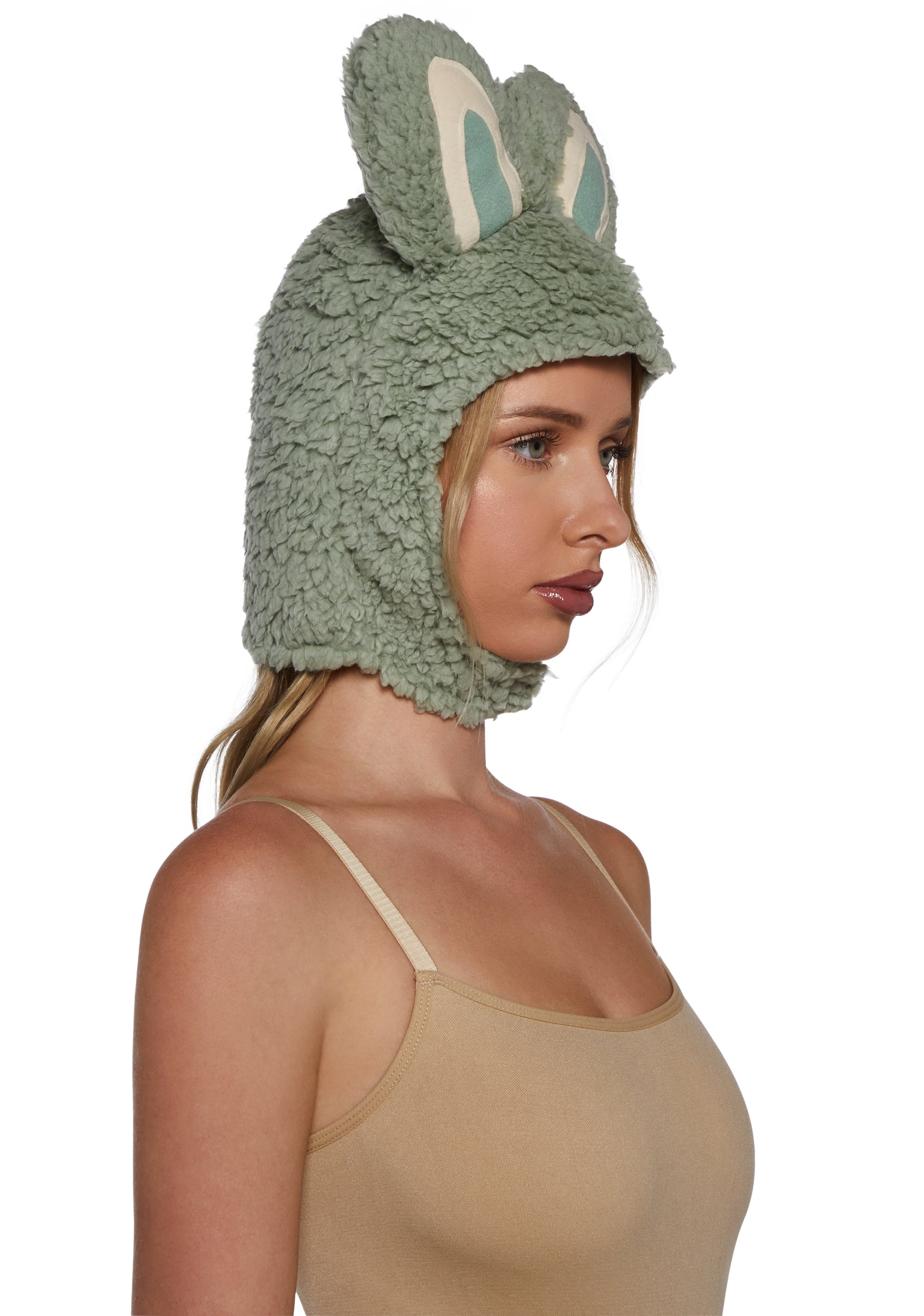 Little Monster Costume Hood - Green