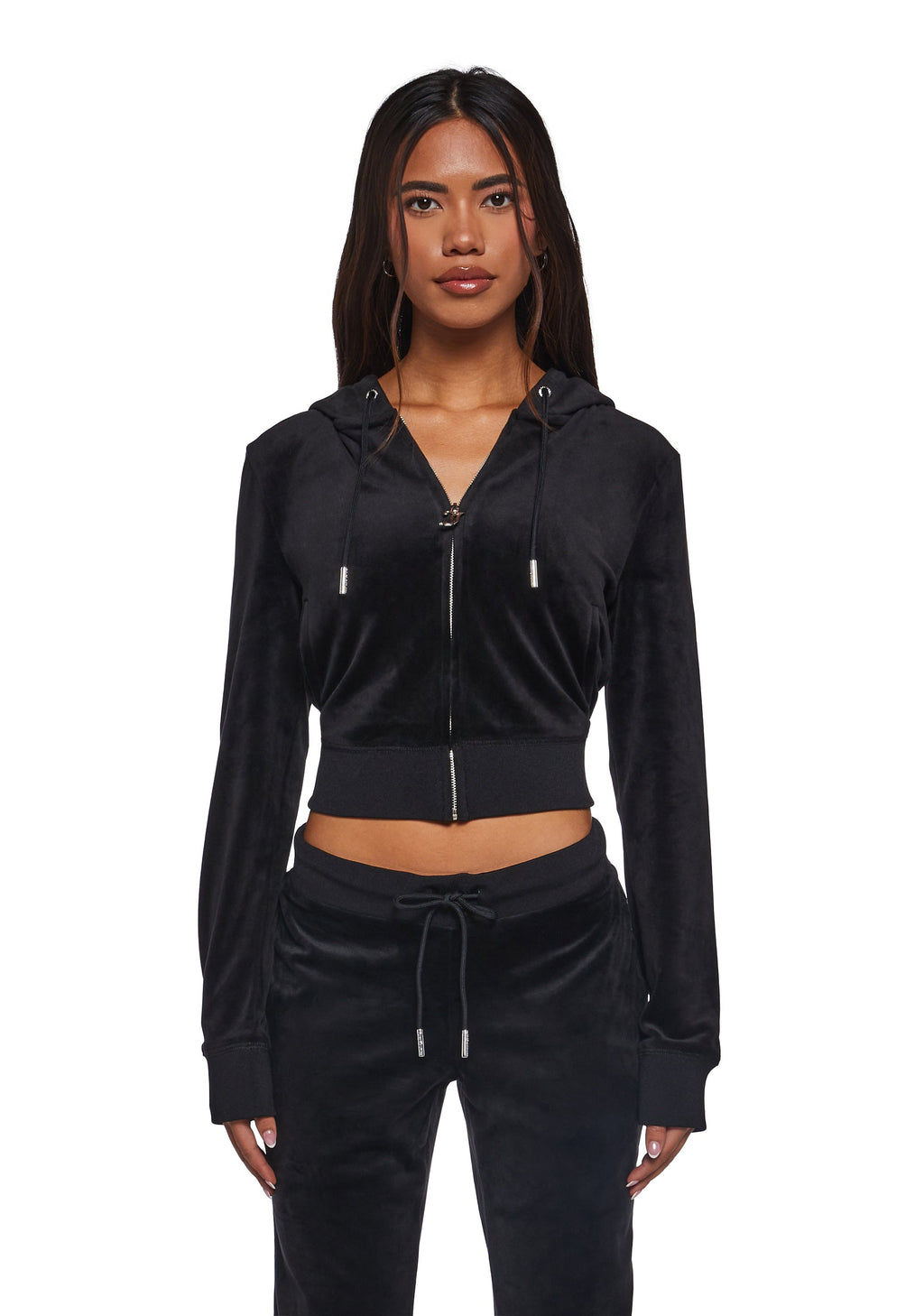 OG Big Bling Velour Hoodie - Black