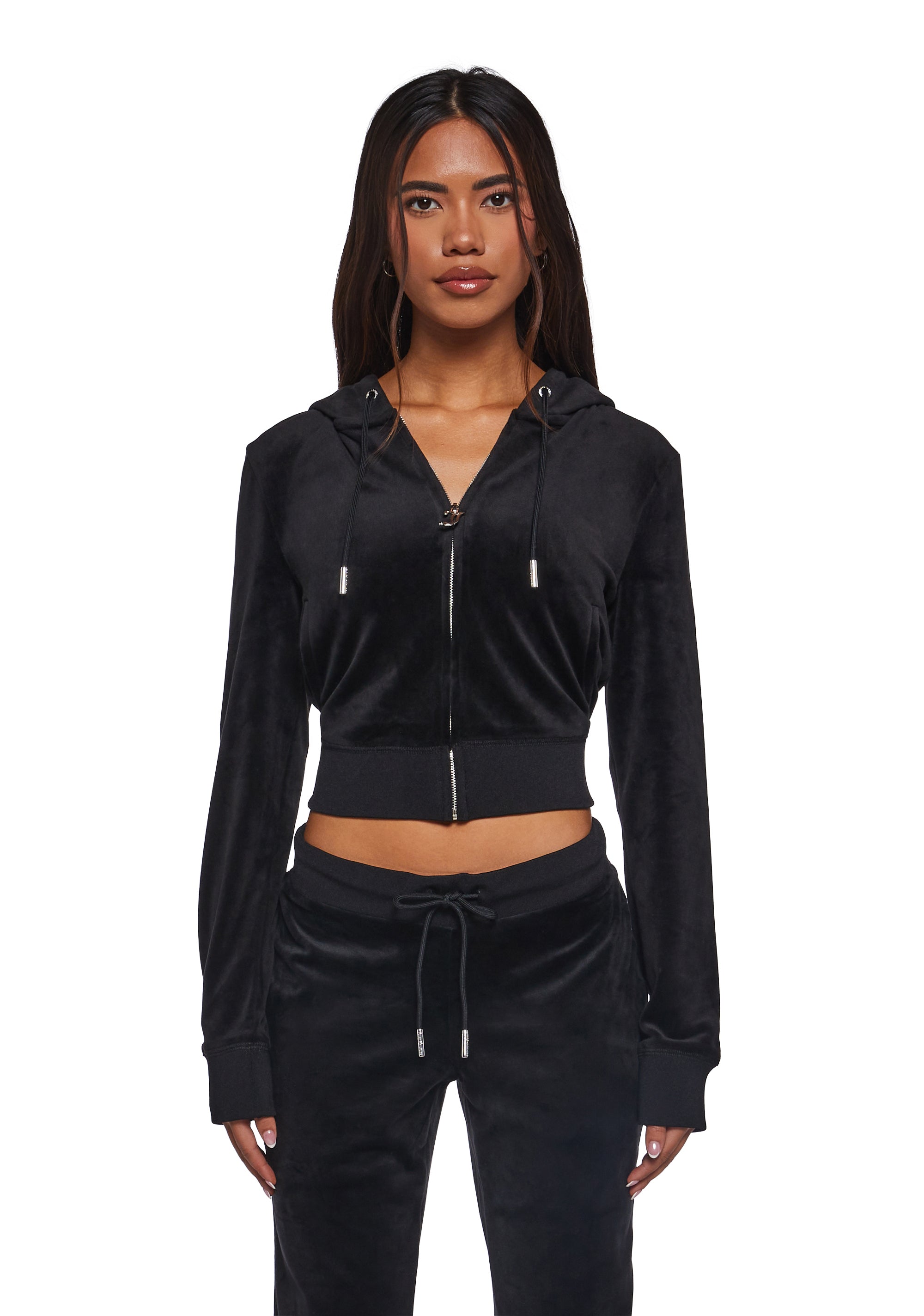 OG Big Bling Velour Hoodie - Black