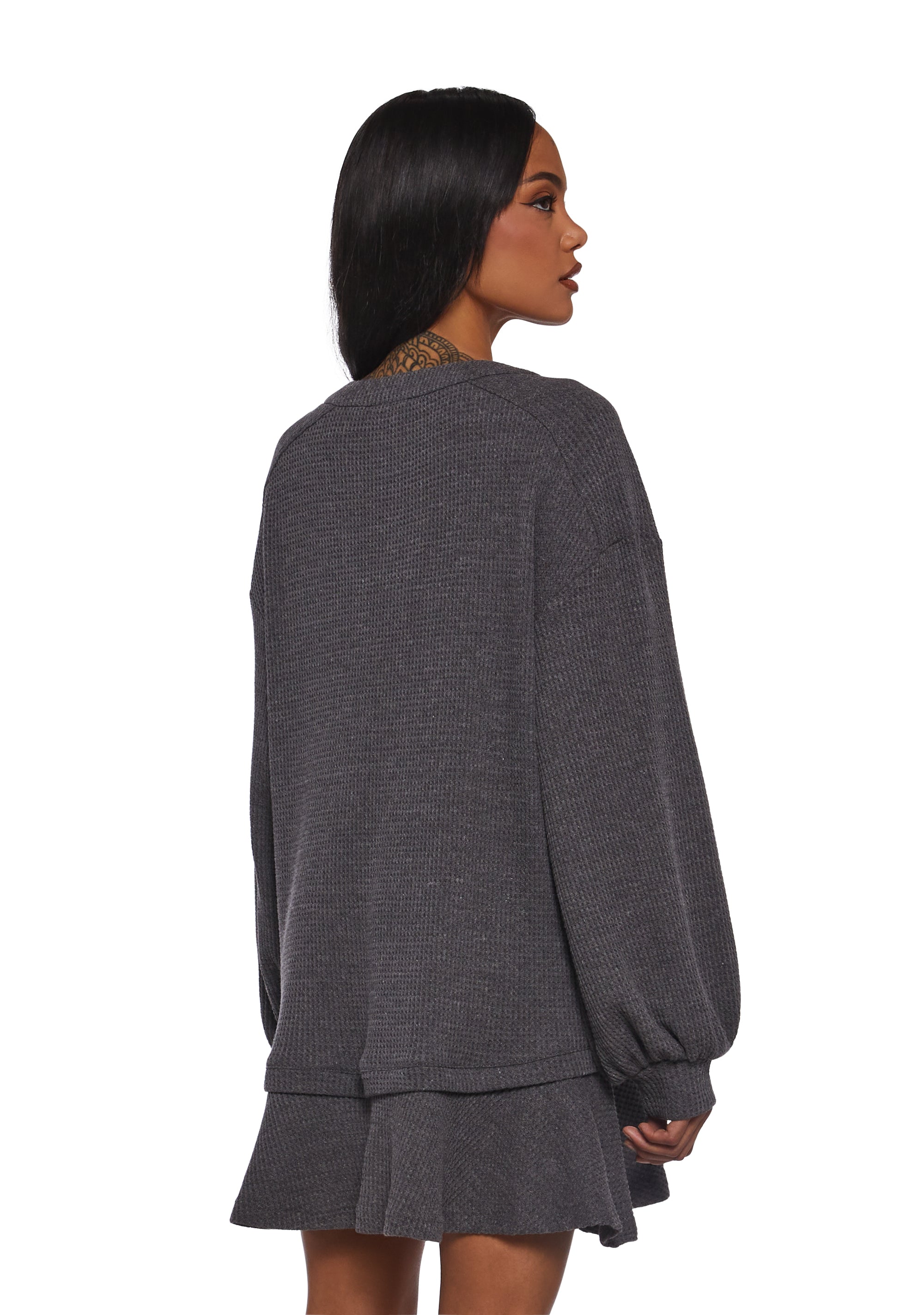 First Glances Trapeze Dress - Gray