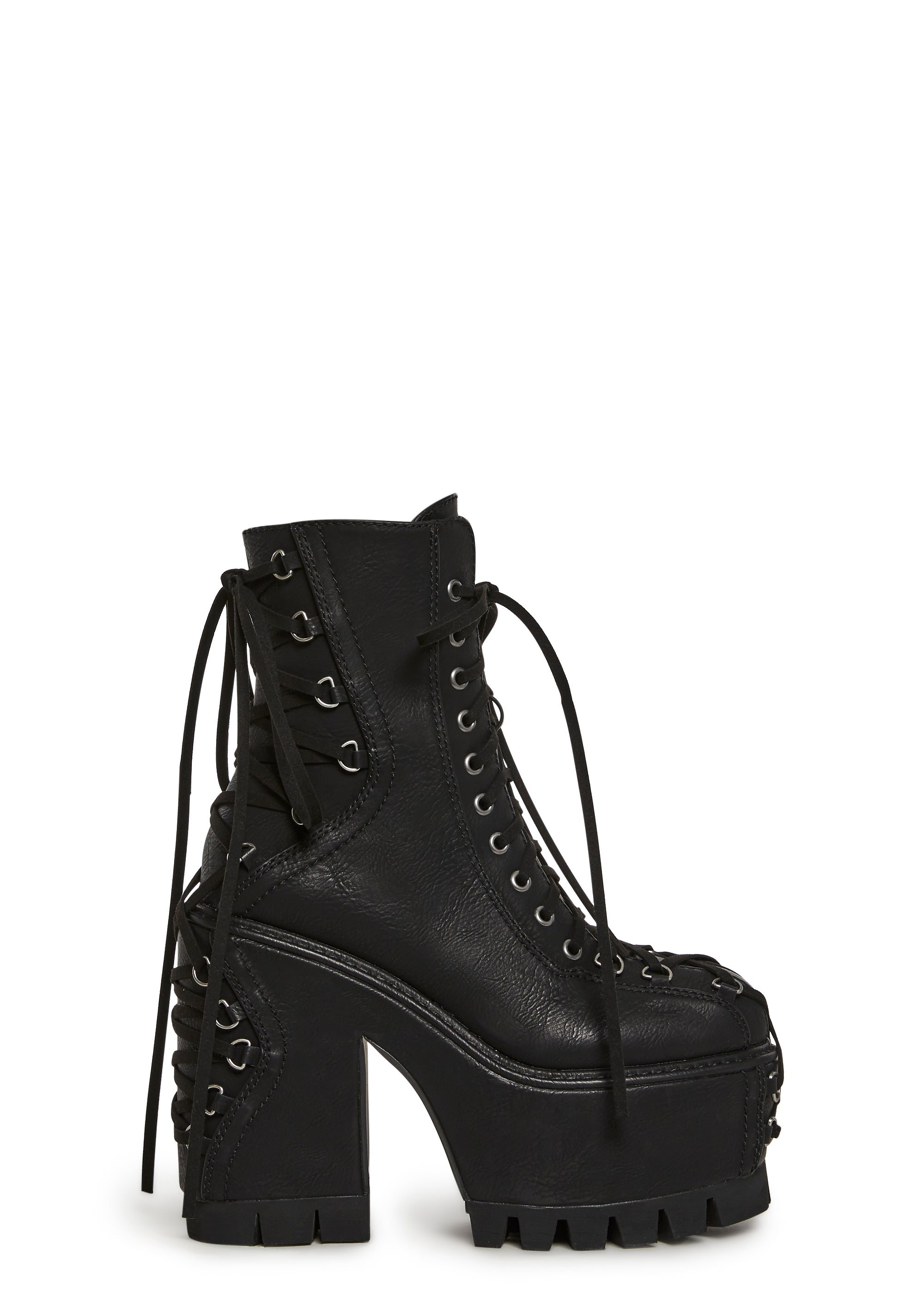 Woodland Lucid Dream Corset Boots - Black
