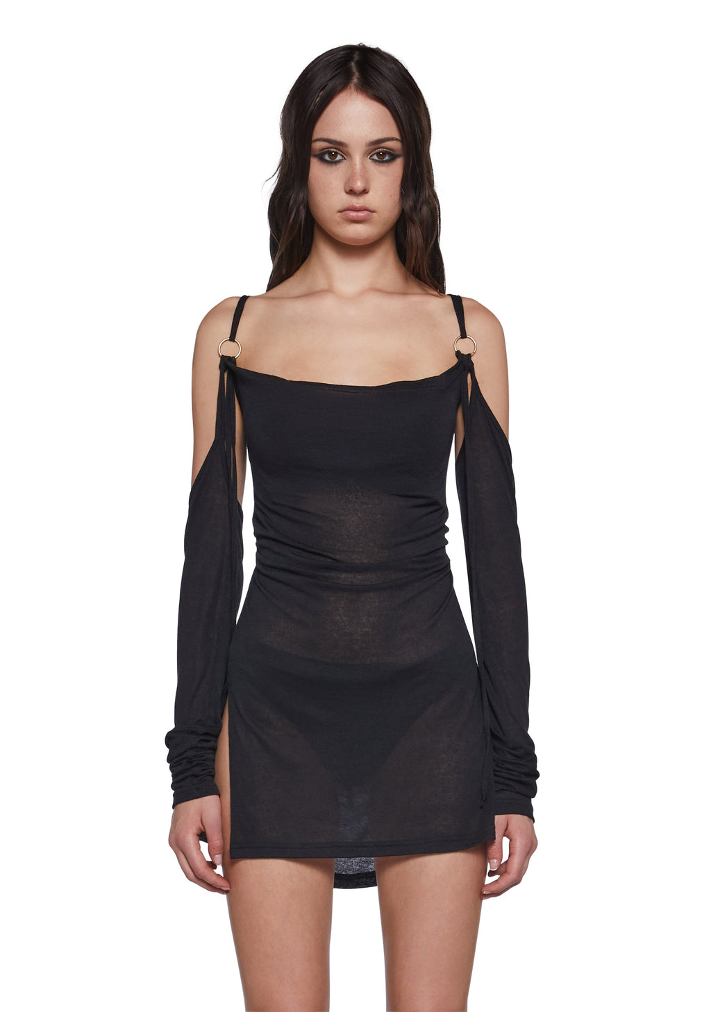 Signal Mini Dress With Detachable Sleeves