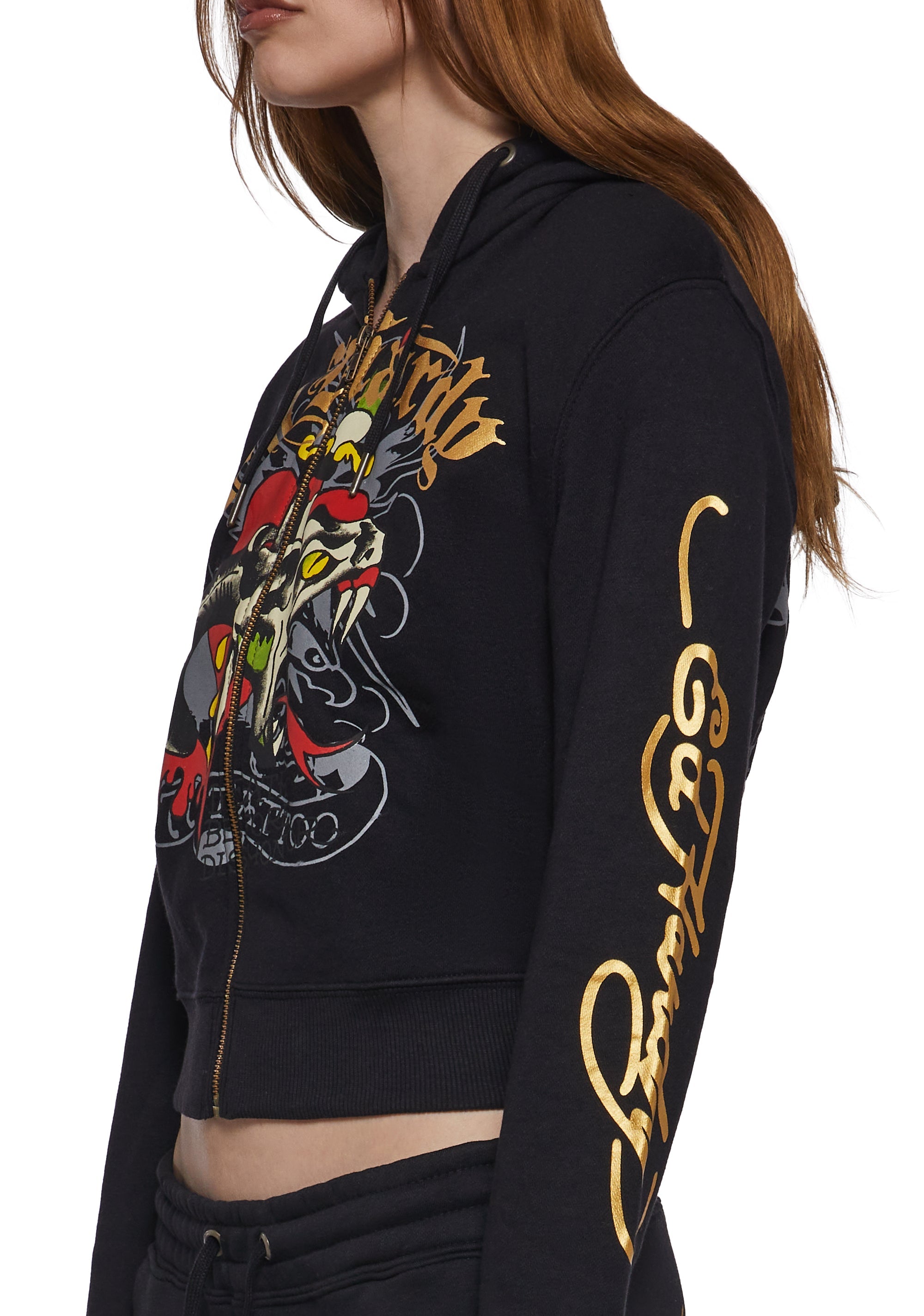 Heart Snake Zip Front Hoodie