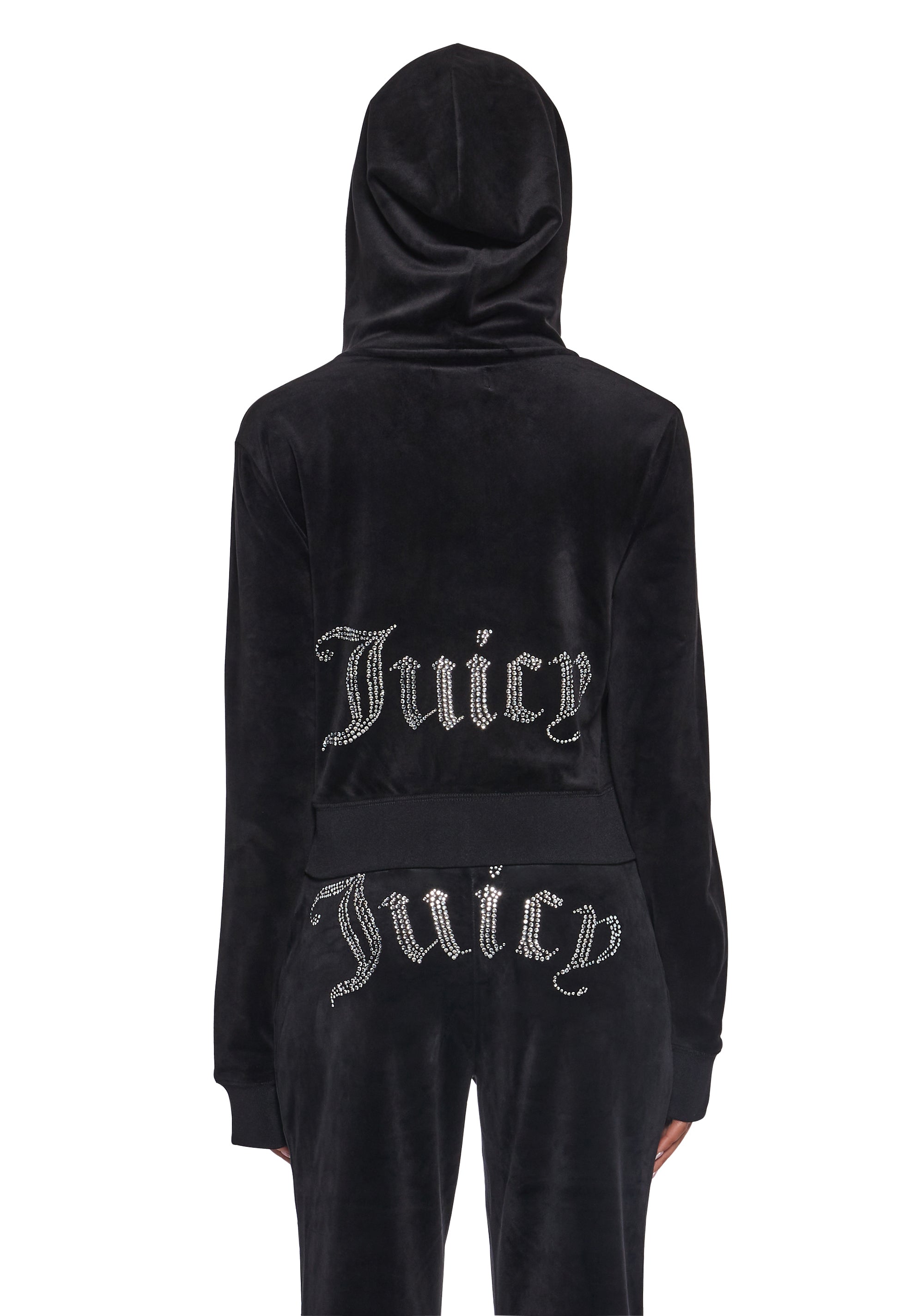 OG Big Bling Velour Hoodie - Black