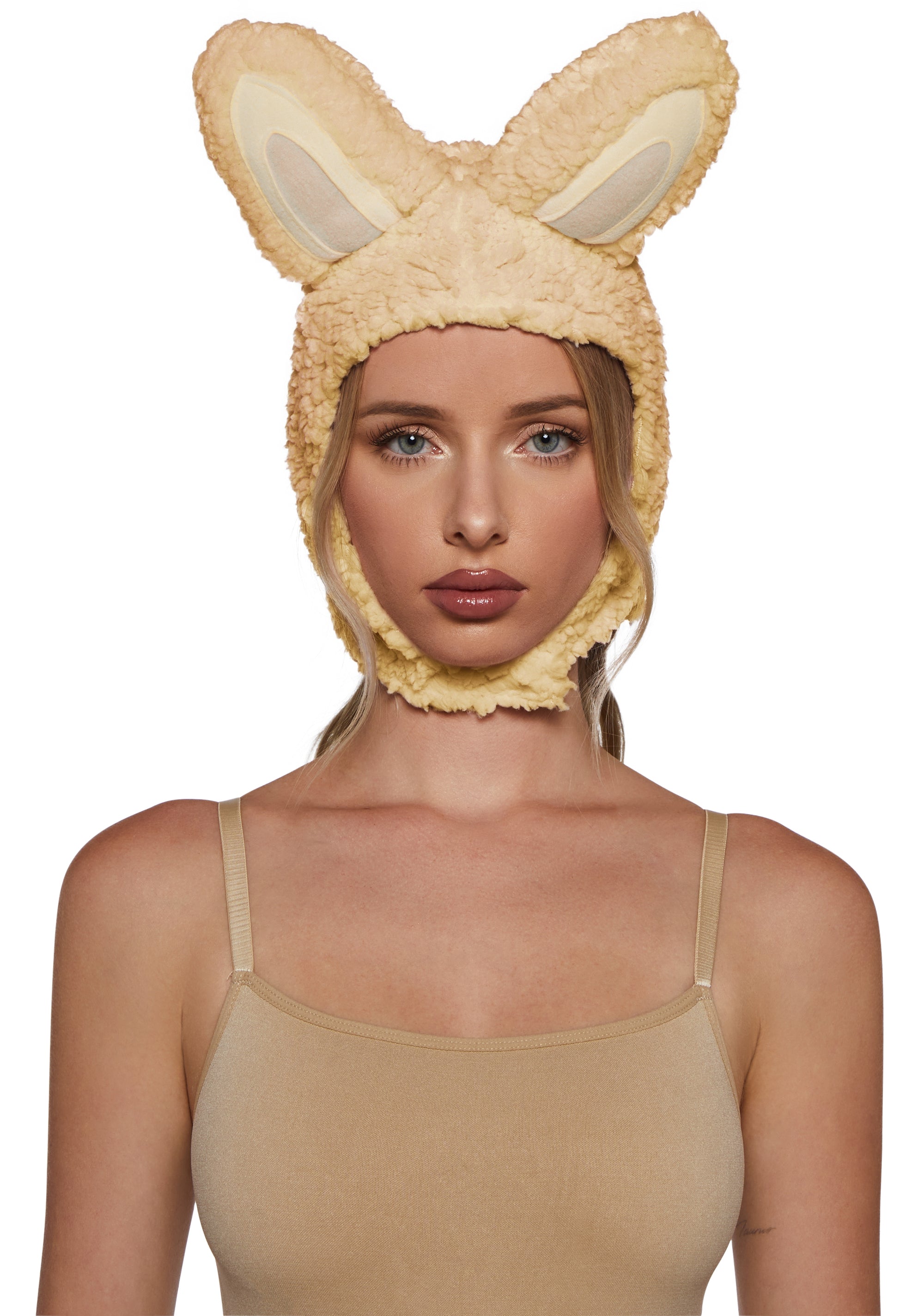 Little Monster Costume Hood - Beige