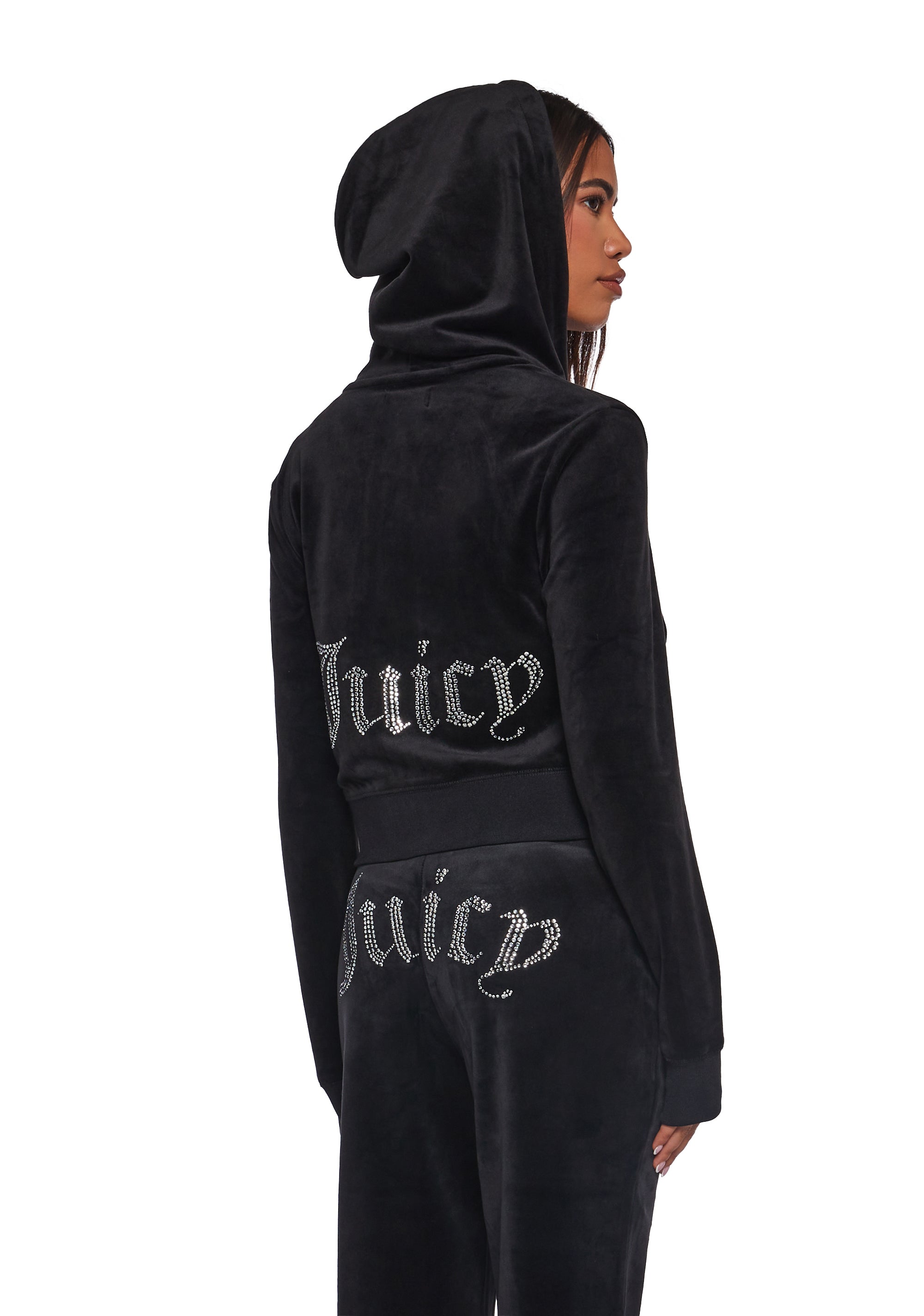 OG Big Bling Velour Hoodie - Black