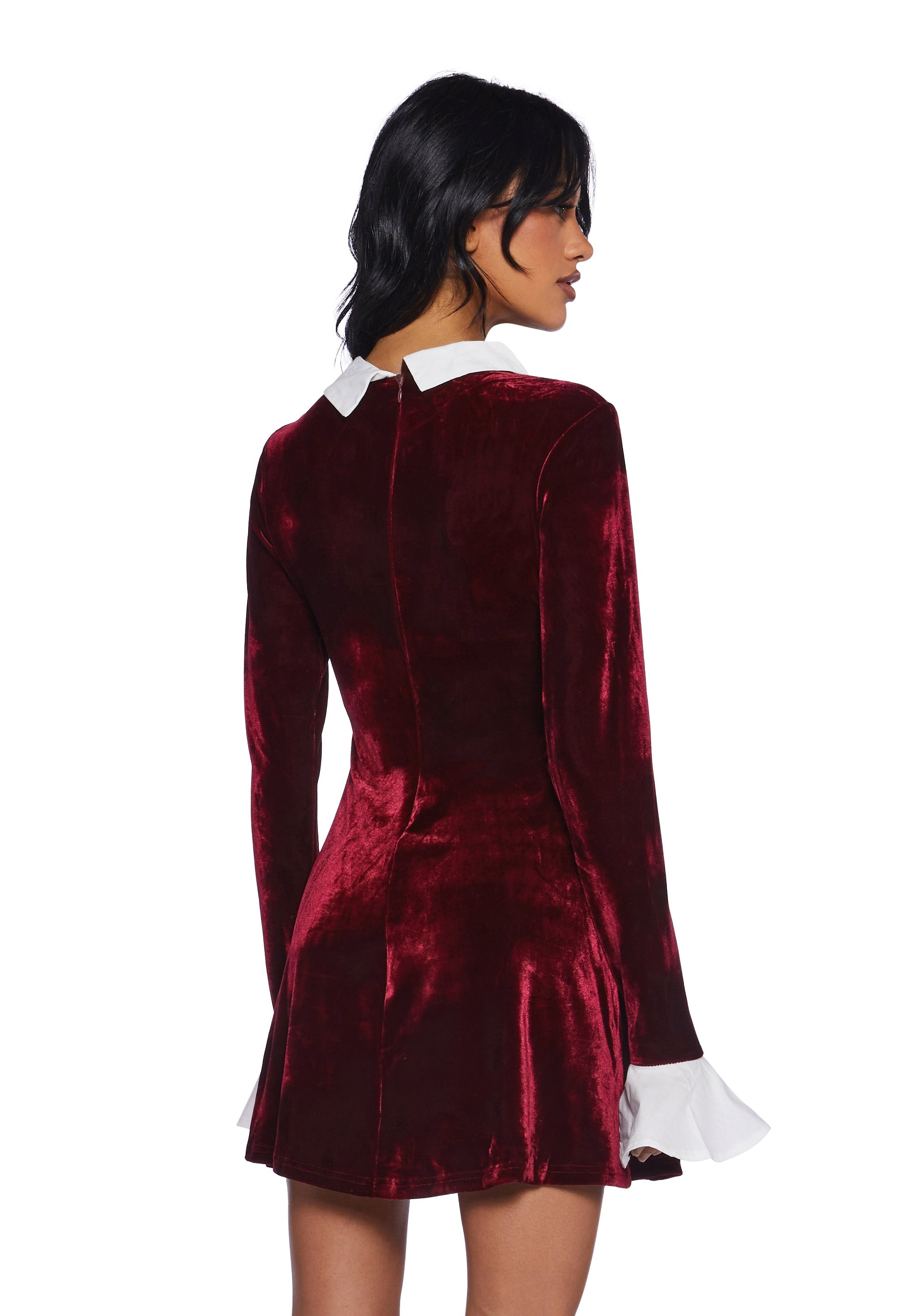 Macchiato Sessions Velvet Dress - Red