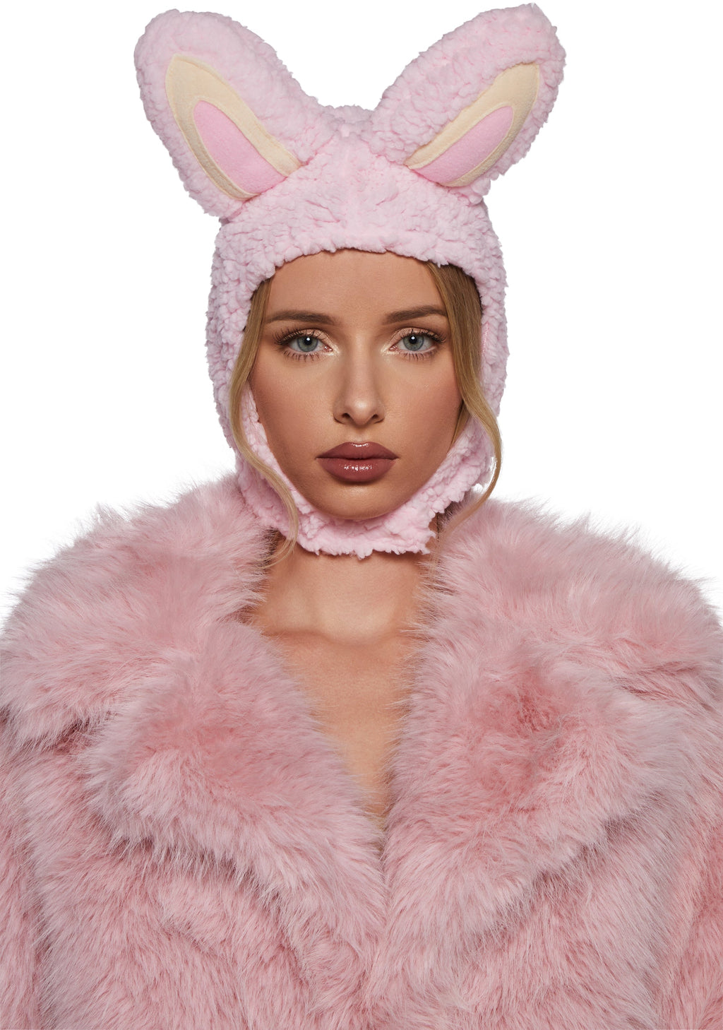 Little Monster Costume Hood - Pink