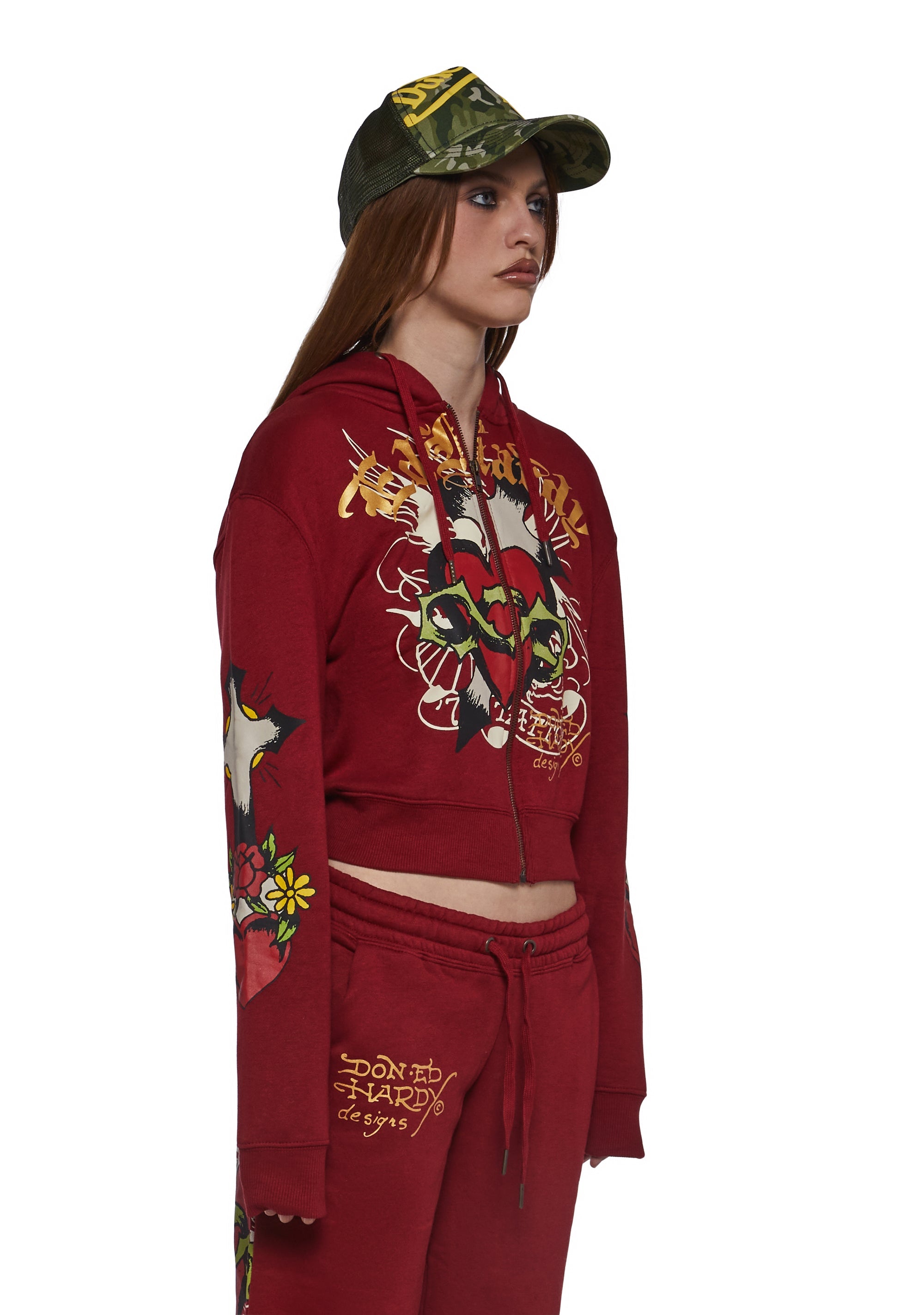 Sacred Heart Zip Front Hoodie