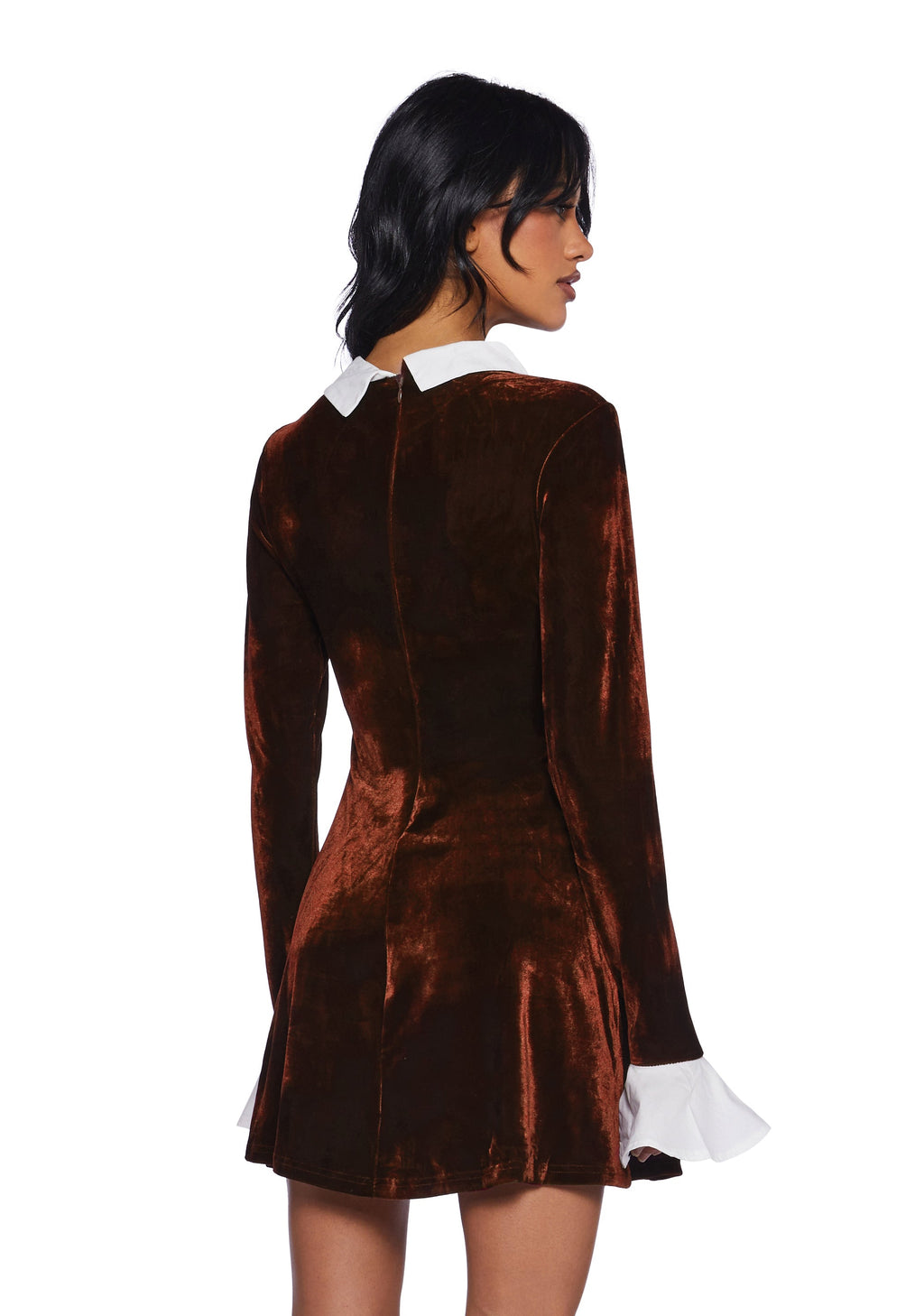 Macchiato Sessions Velvet Dress - Brown