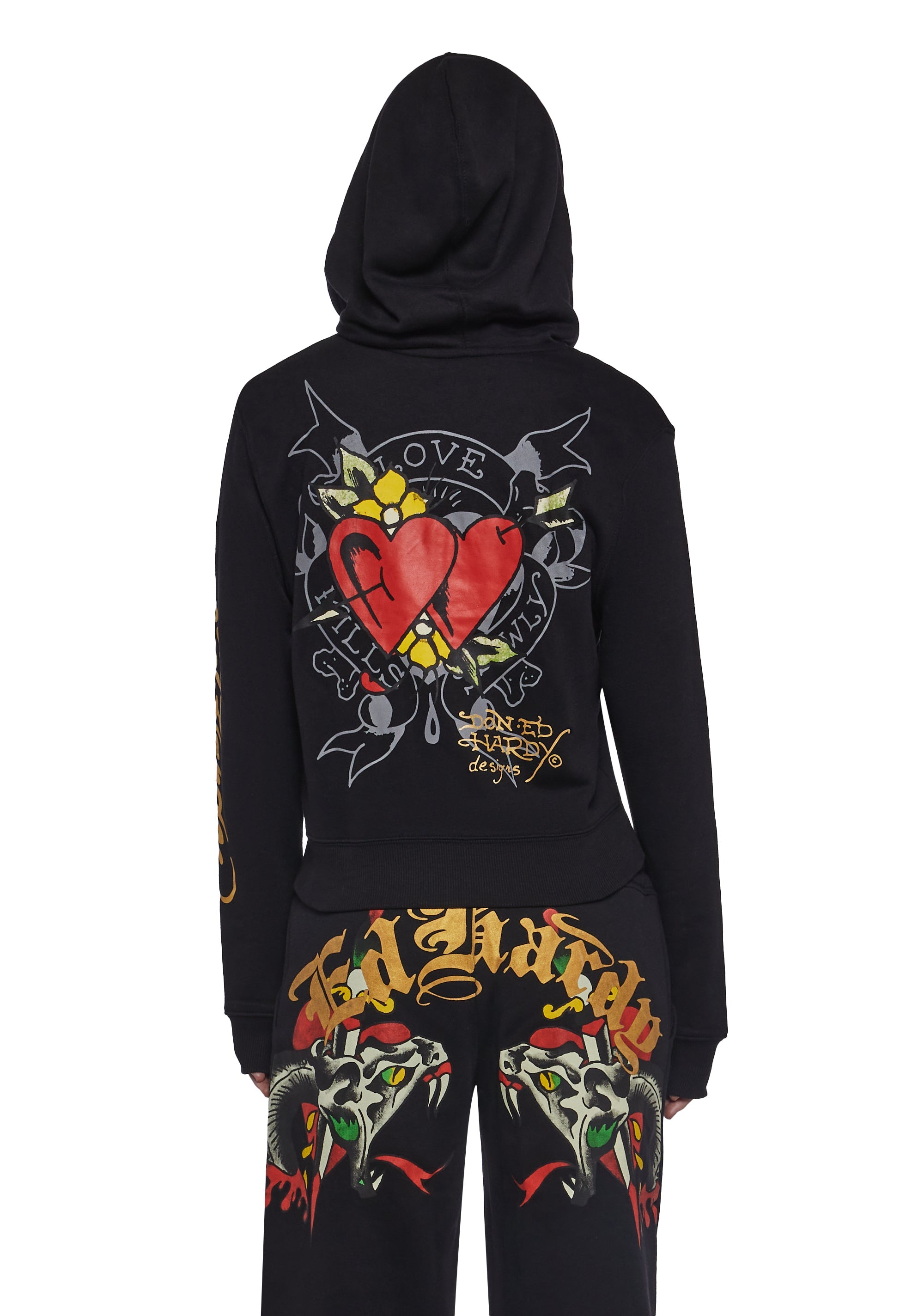Heart Snake Zip Front Hoodie