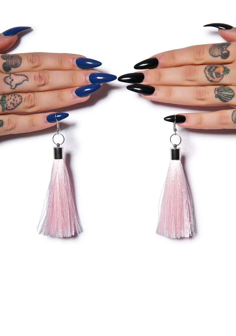 Tila Tassle Earrings - Light Pink