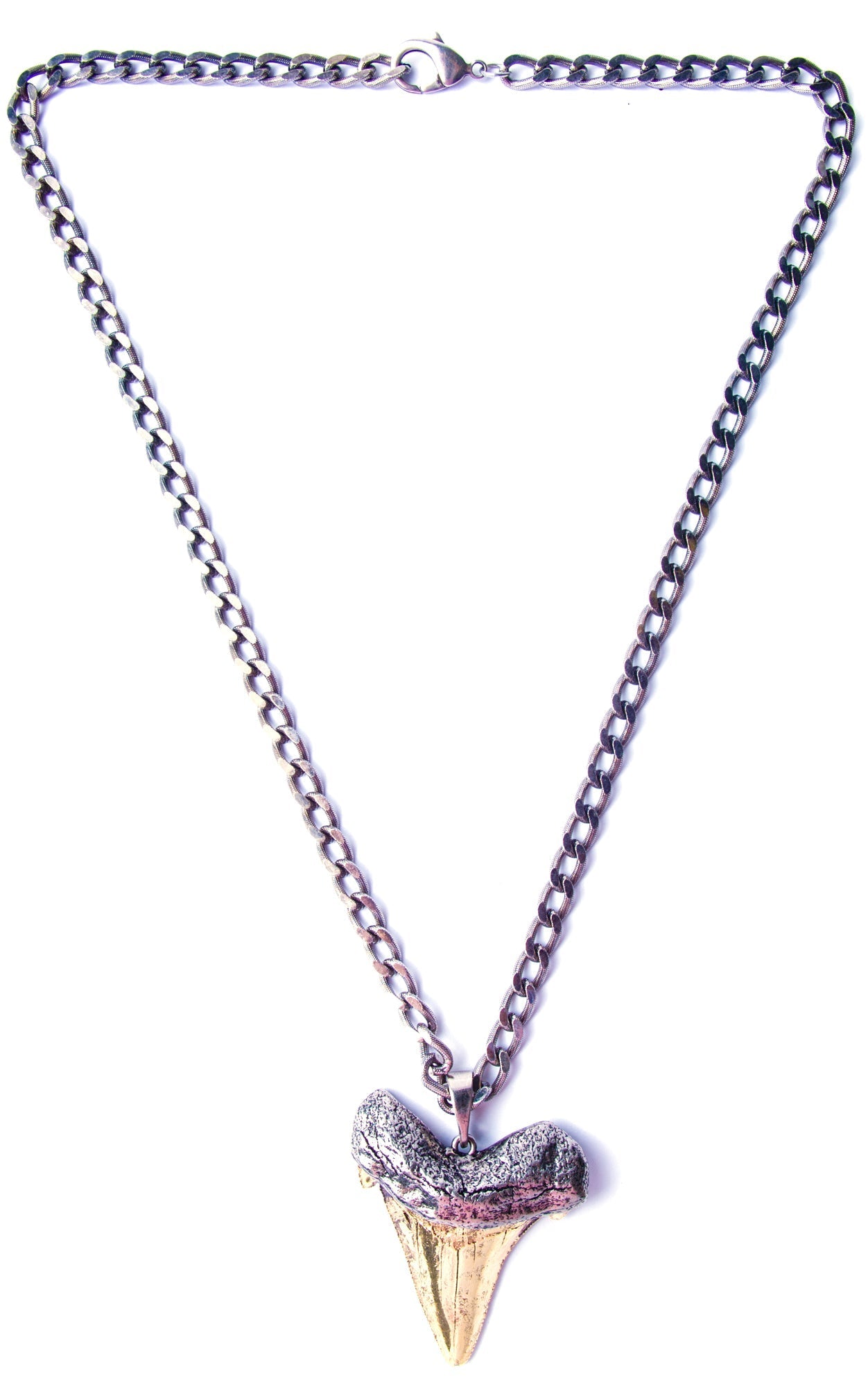 Oversized Shark Tooth Necklace - Gold
