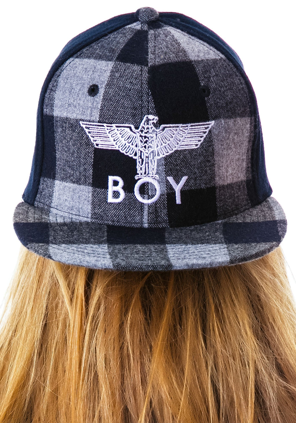 BOY Plaid Cap - Gray