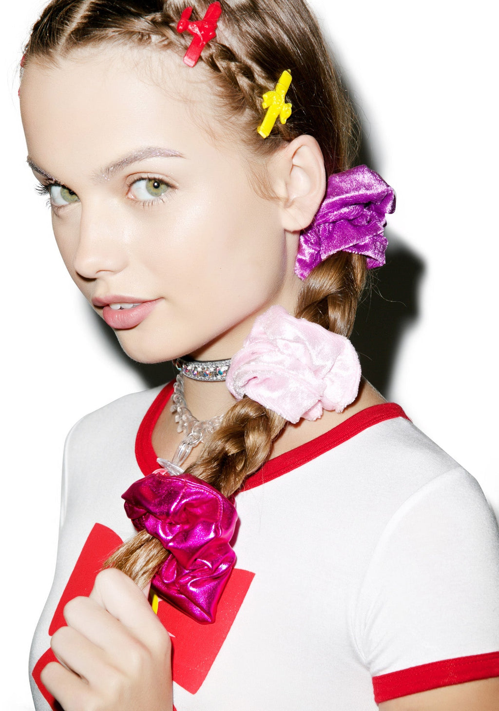 Velvet Barbae Bitch Scrunchie - Purple