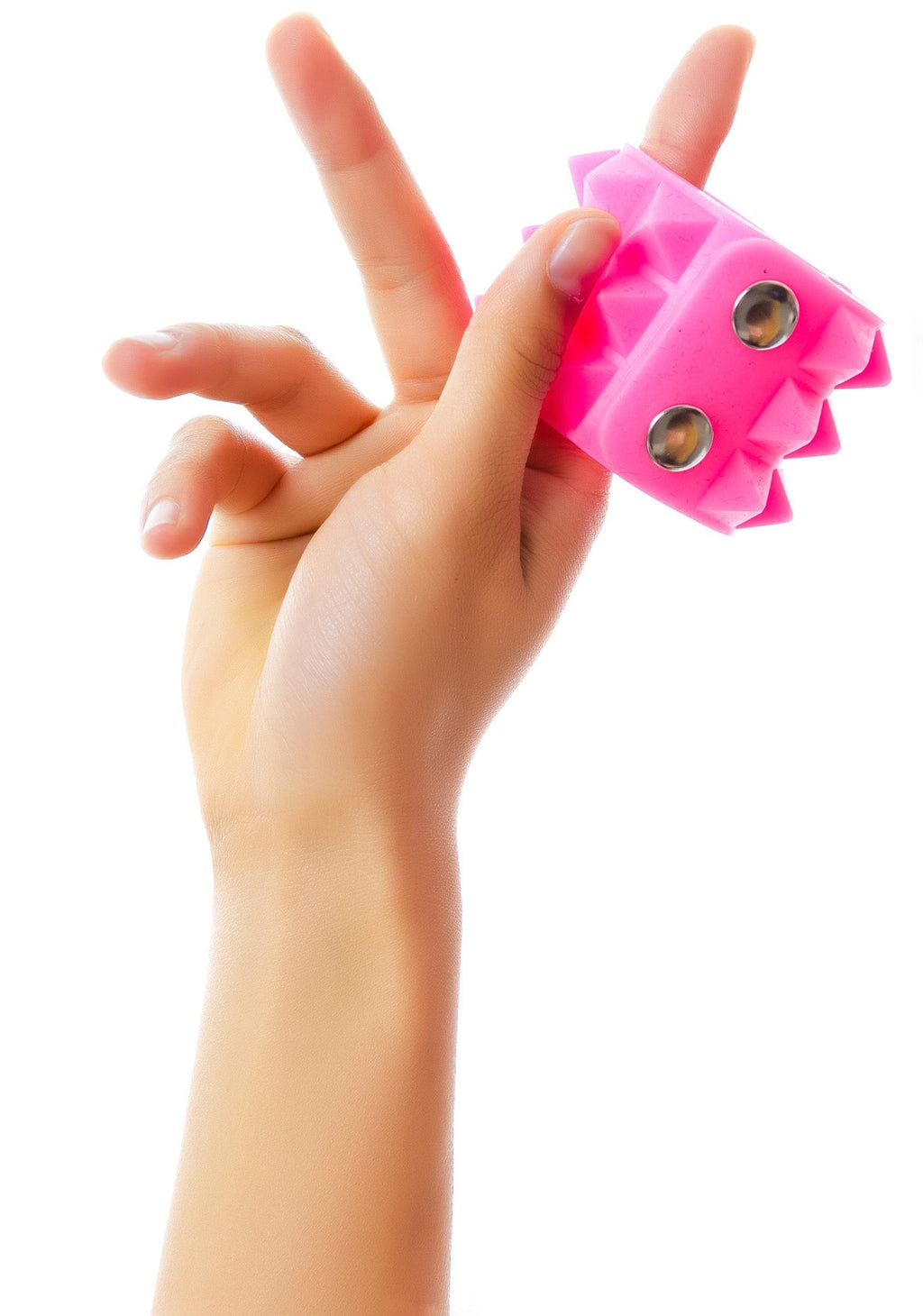 Giza Triple Pyramid Rubber Bracelet - Pink