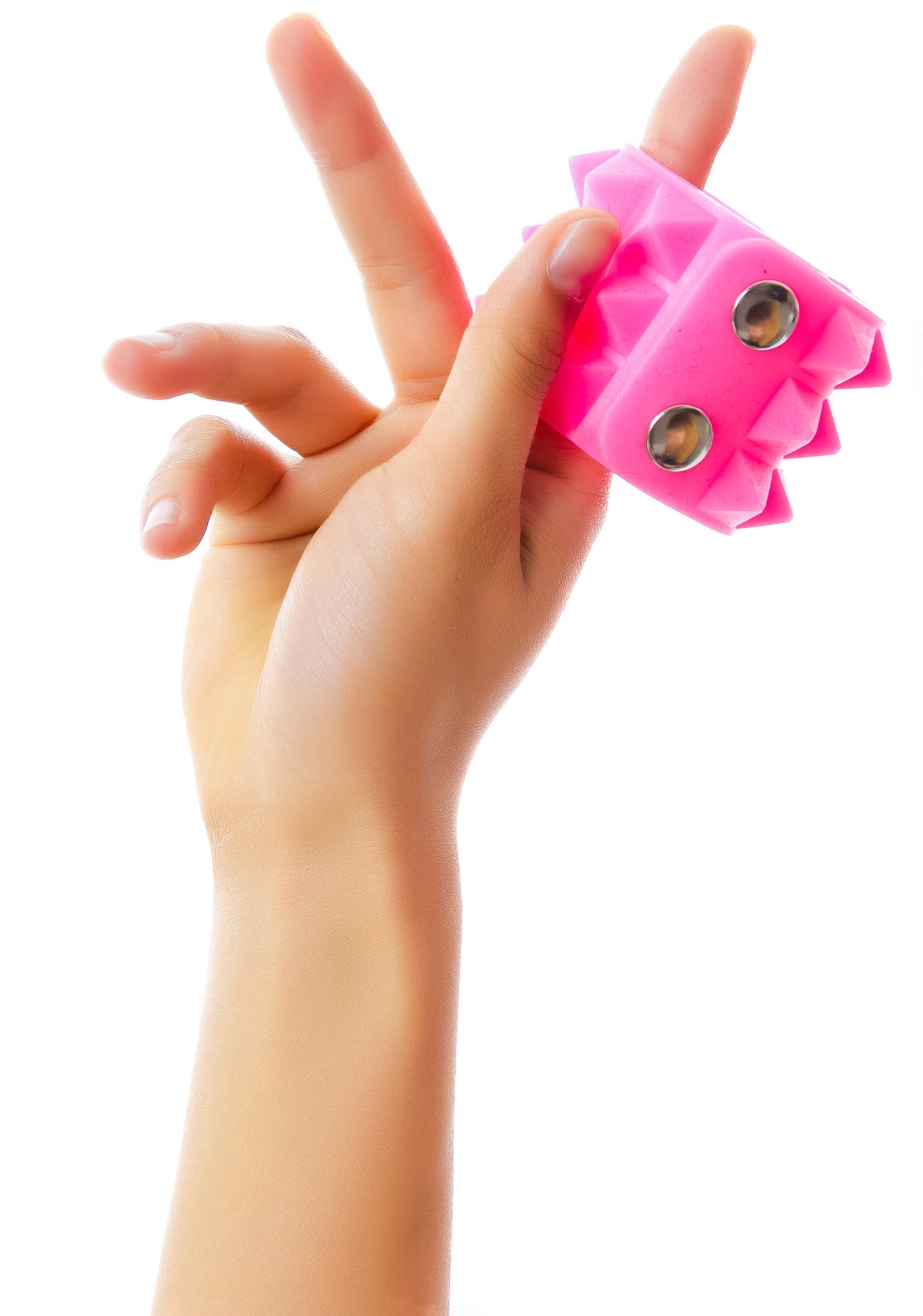 Giza Triple Pyramid Rubber Bracelet - Pink