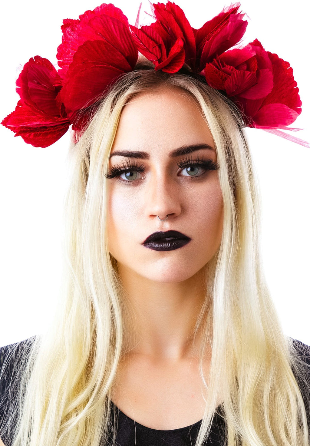 Lana Velvet Noir Crown - Red