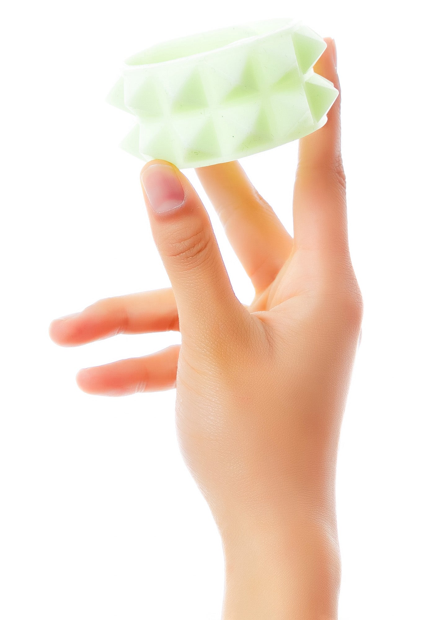 Luxor Double Pyramid Rubber Bracelet - Purple